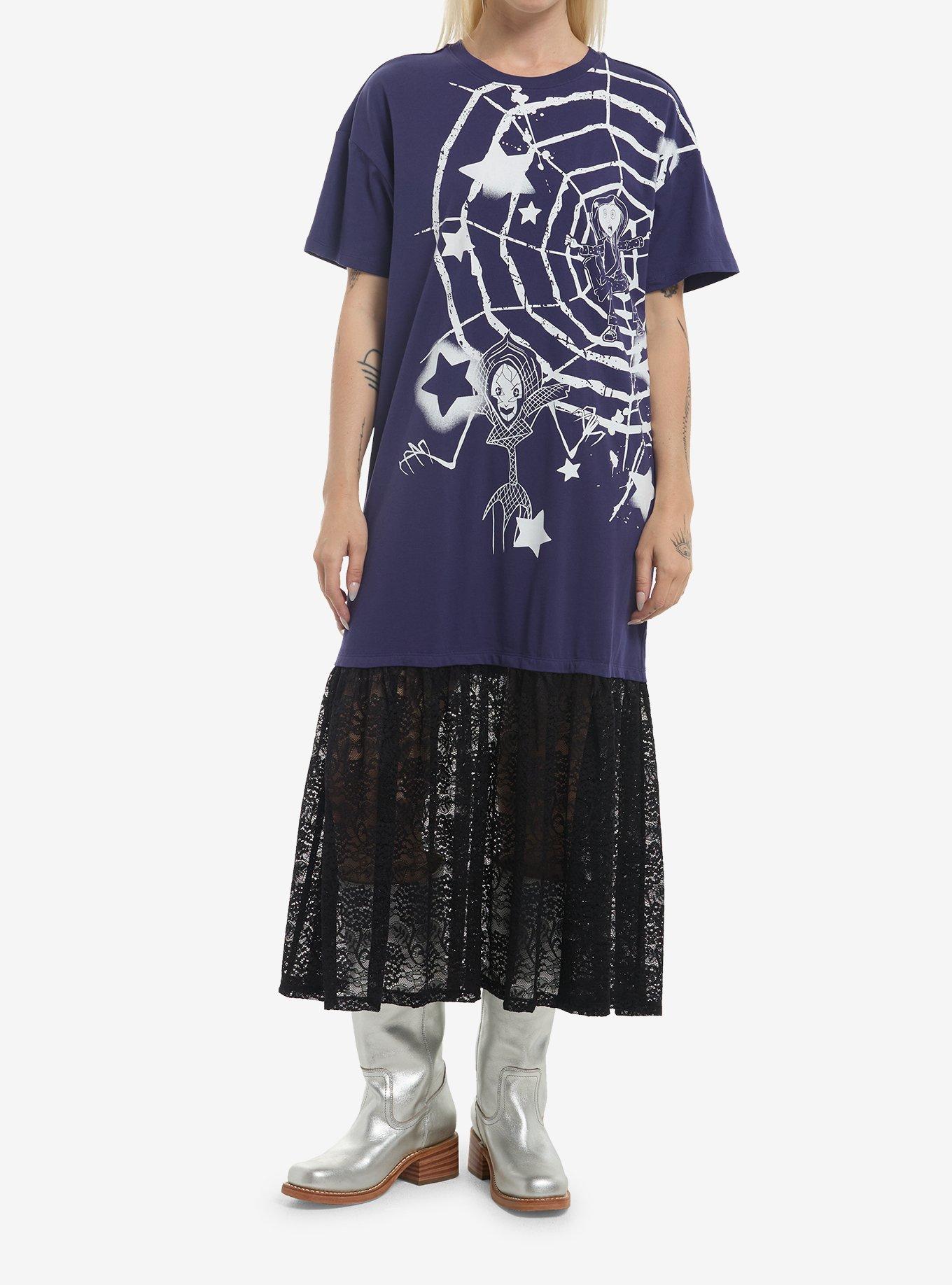 Coraline Lace Layer T-Shirt Maxi Dress | Hot Topic