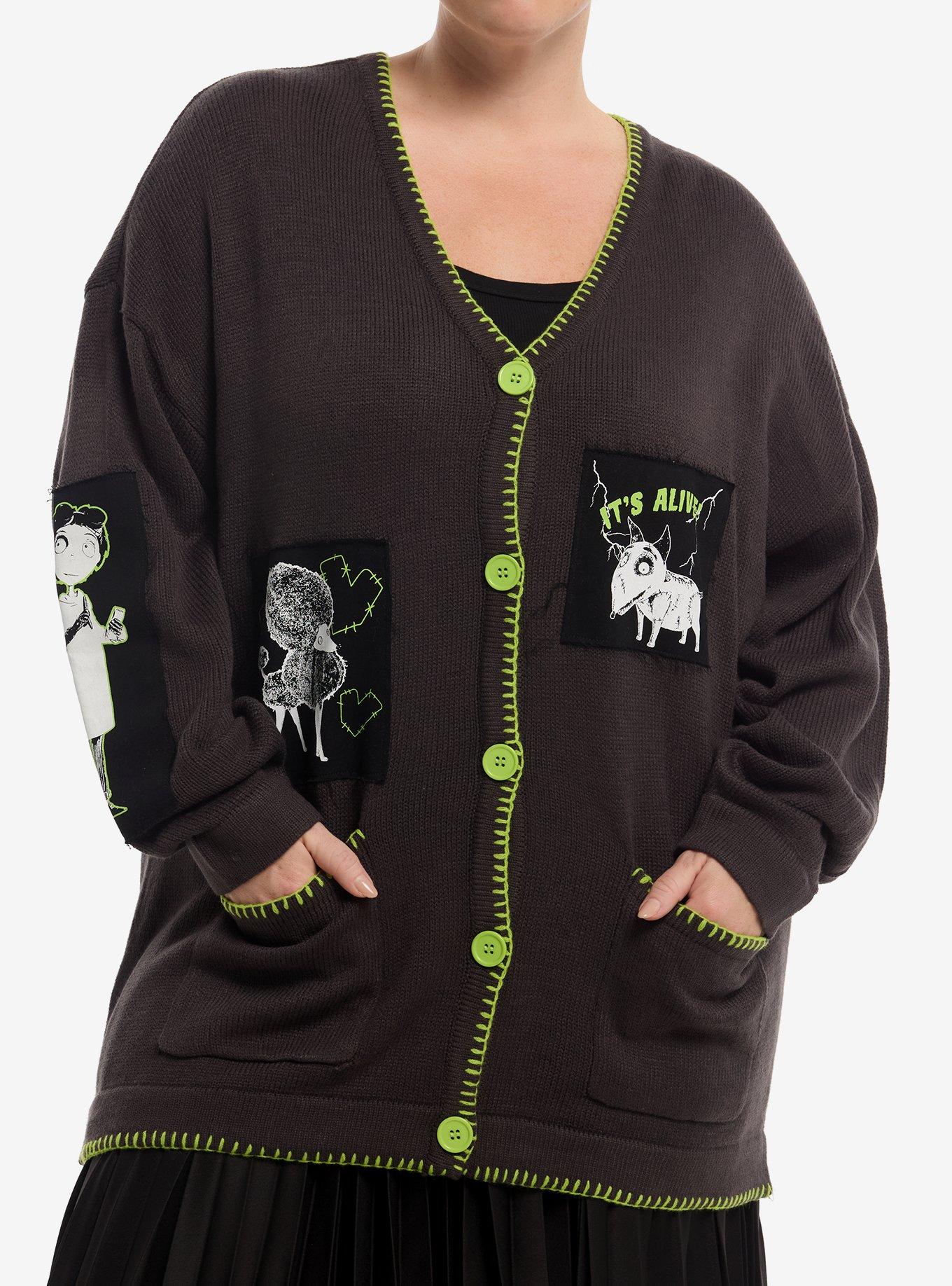 Her Universe Disney Frankenweenie Character Patch Girls Cardigan Plus Size