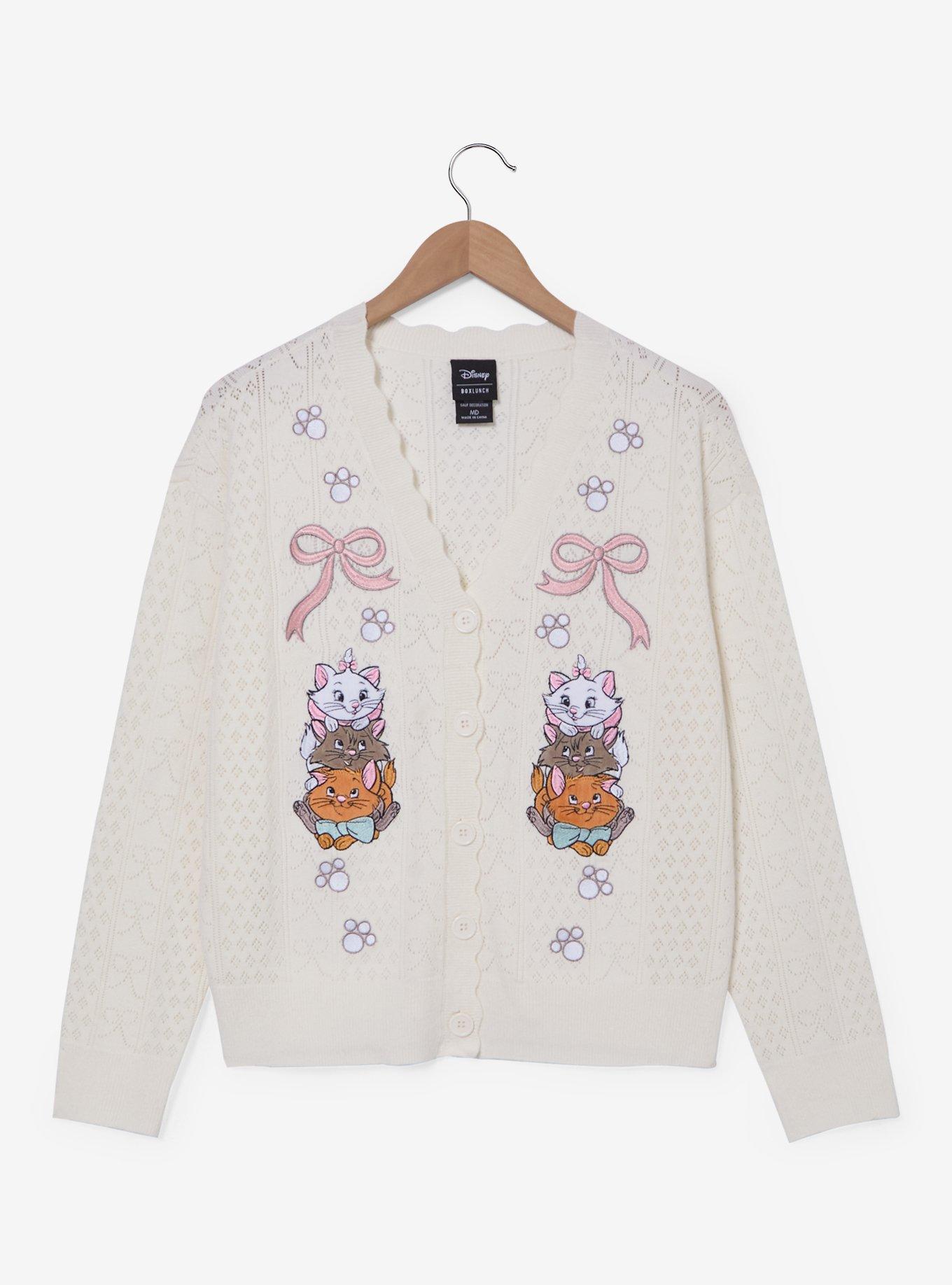 Disney The Aristocats Kittens Pointelle Knit Women's Cardigan - BoxLunch Exclusive, , hi-res