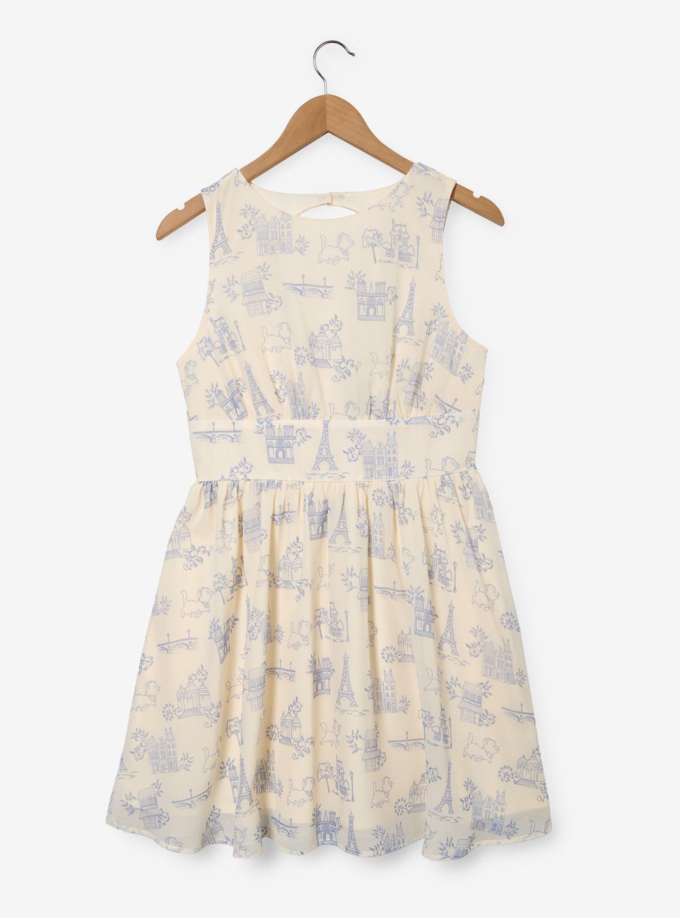 Disney The Aristocats Allover Print Plus Size Chiffon Dress &mdash; BoxLunch Exclusive, , hi-res