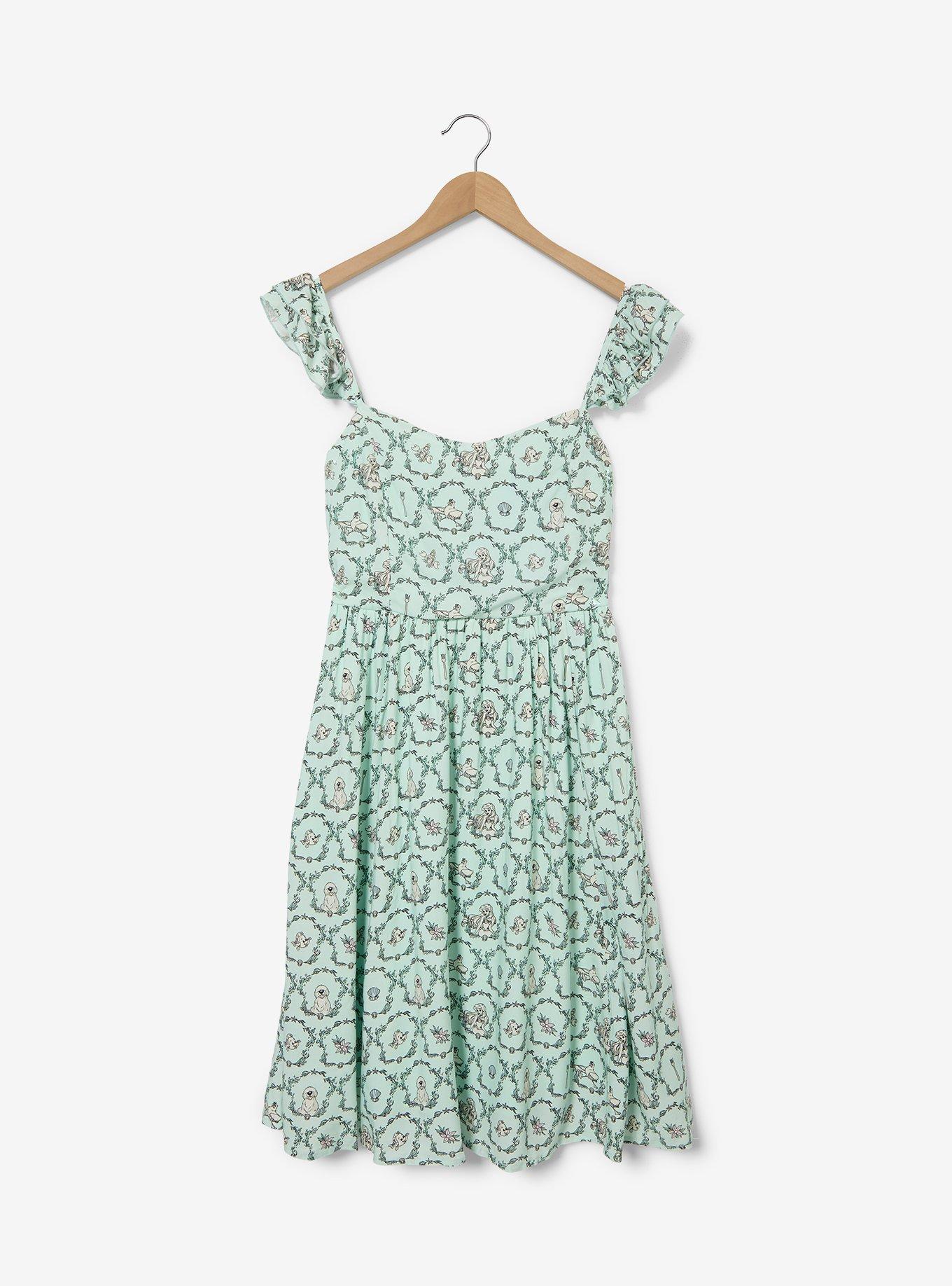 Disney The Little Mermaid Characters Floral Allover Print Tank Dress - BoxLunch Exclusive, , hi-res