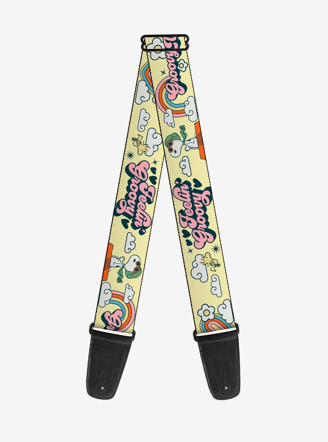 Peanuts Snoopy Flying Ace and Woodstock Groovy Quotes Guitar Strap, , hi-res