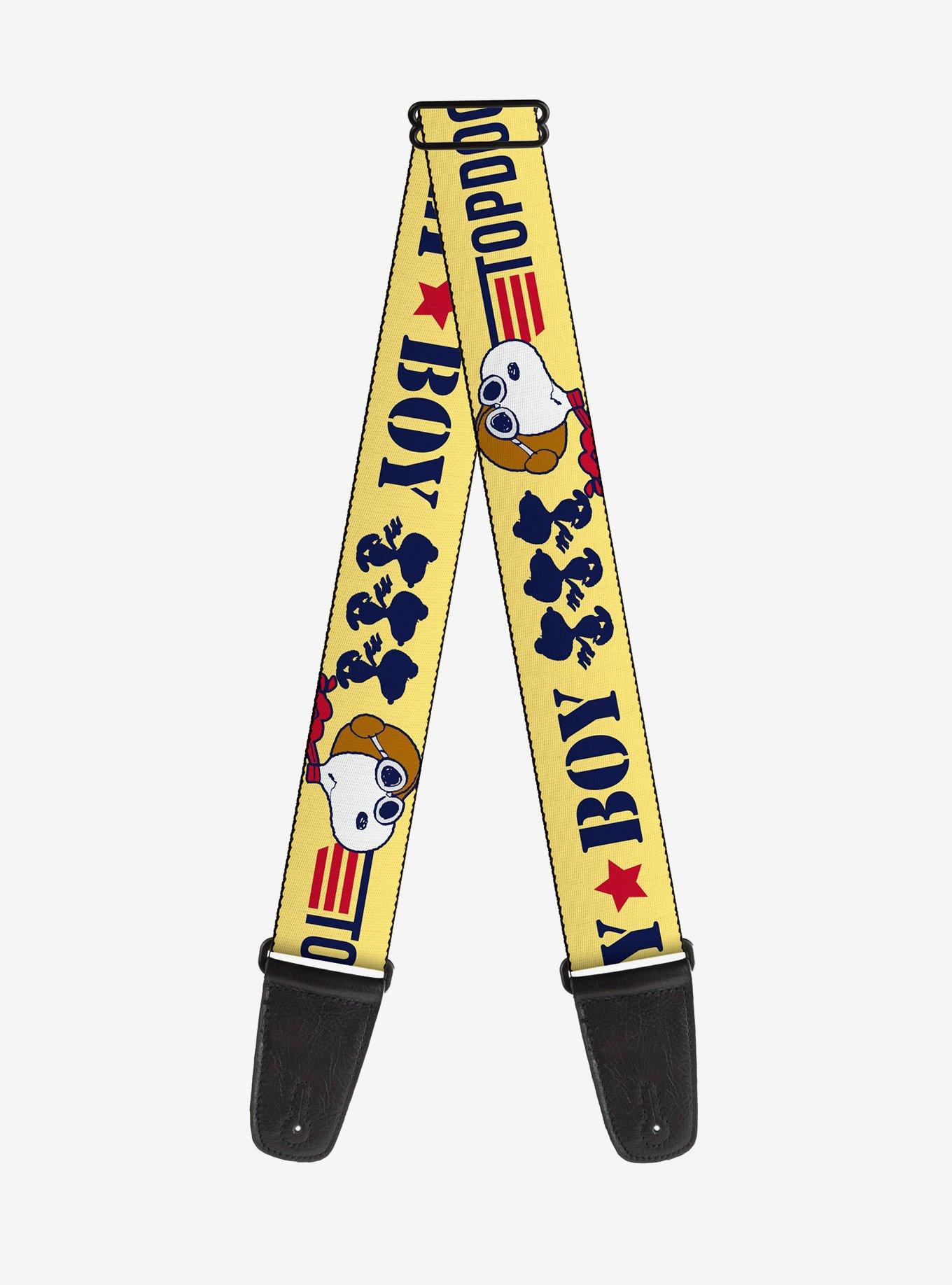 Peanuts Snoopy Fly Boy Top Dog Flying Ace Guitar Strap, , hi-res