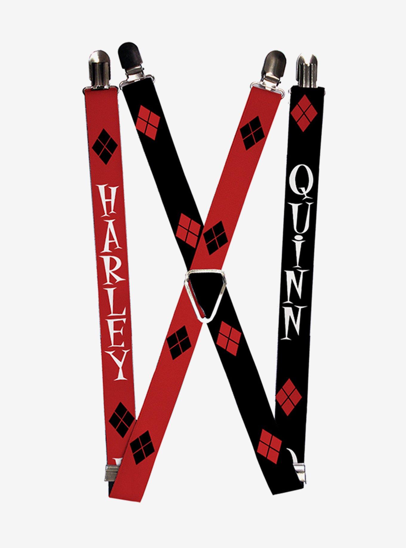 DC Comics Harley Quinn Split Diamonds Suspenders, , hi-res