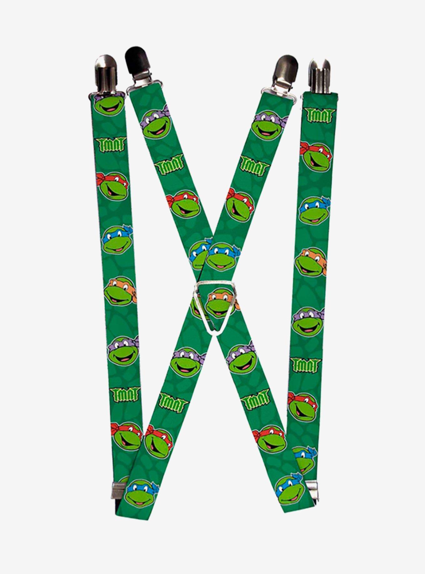Teenage Mutant Ninja Turtles Turtle Faces Green Turtle Shell Suspenders, , hi-res