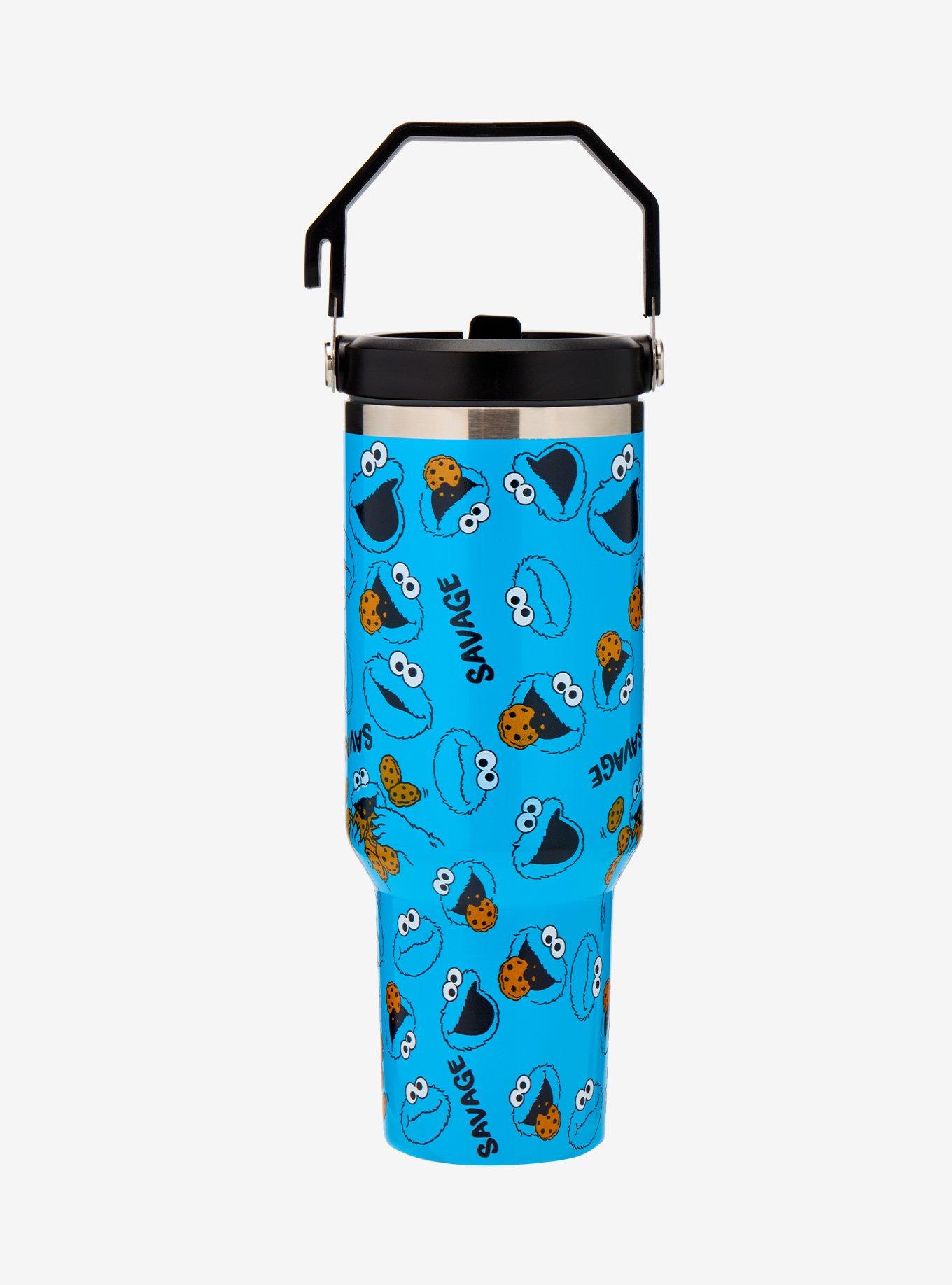 Sesame Street Cookie Monster Stainless Steel Water Bottle, , hi-res