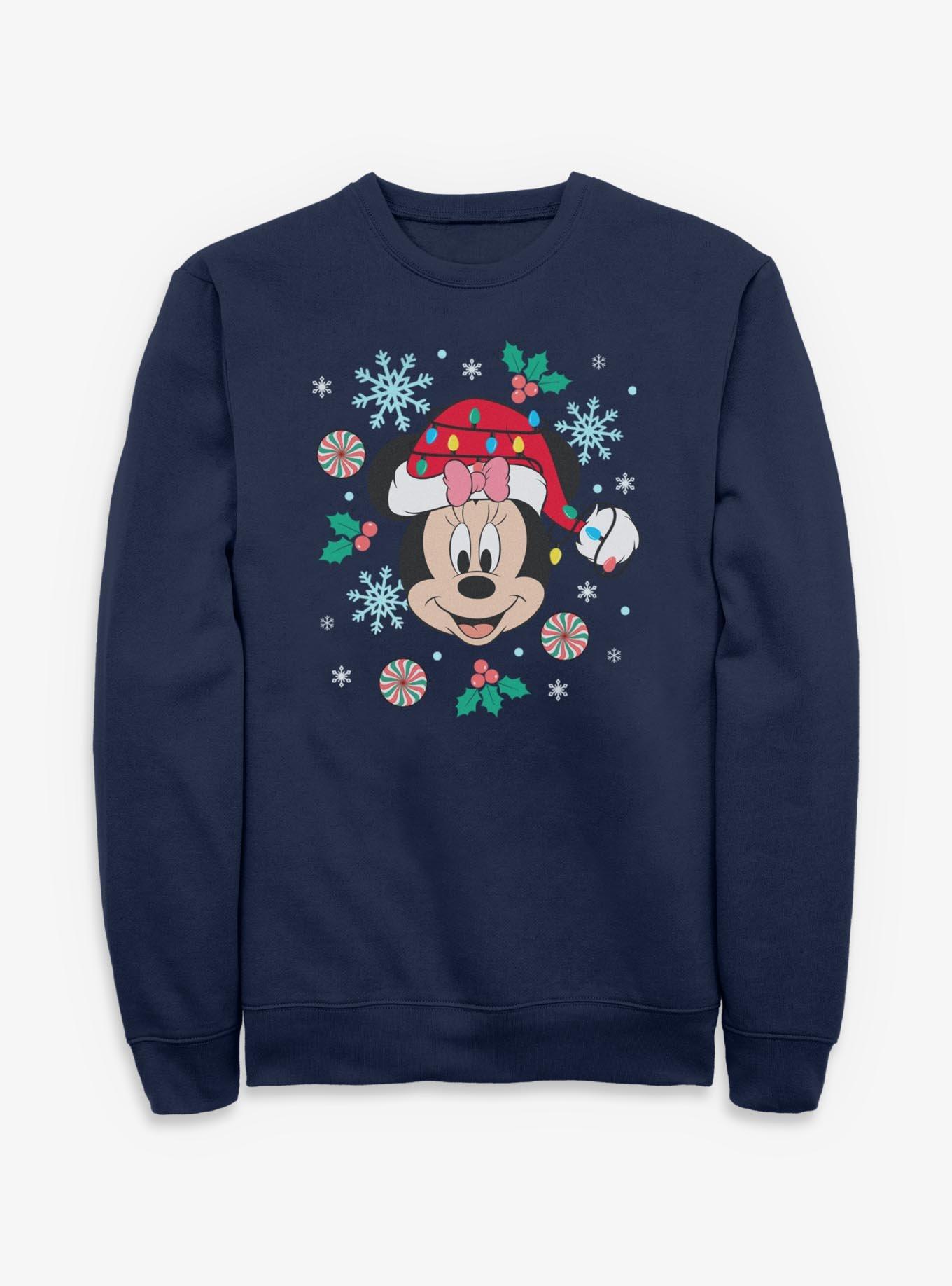Disney Minnie Mouse Snowflakes & Candy Sweatshirt, , hi-res