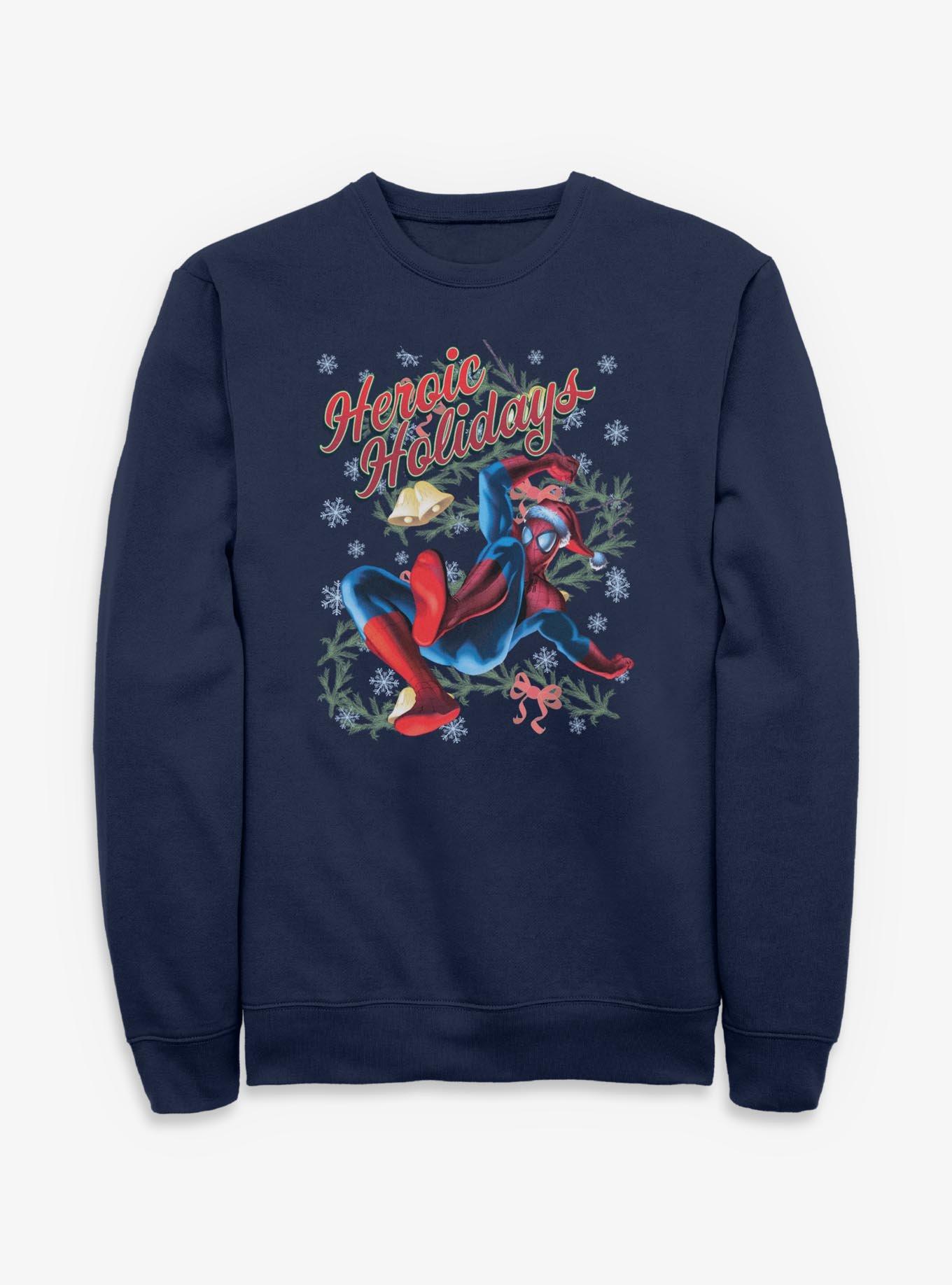 Marvel Spider-Man Vintage Heroic Holiday Sweatshirt, , hi-res