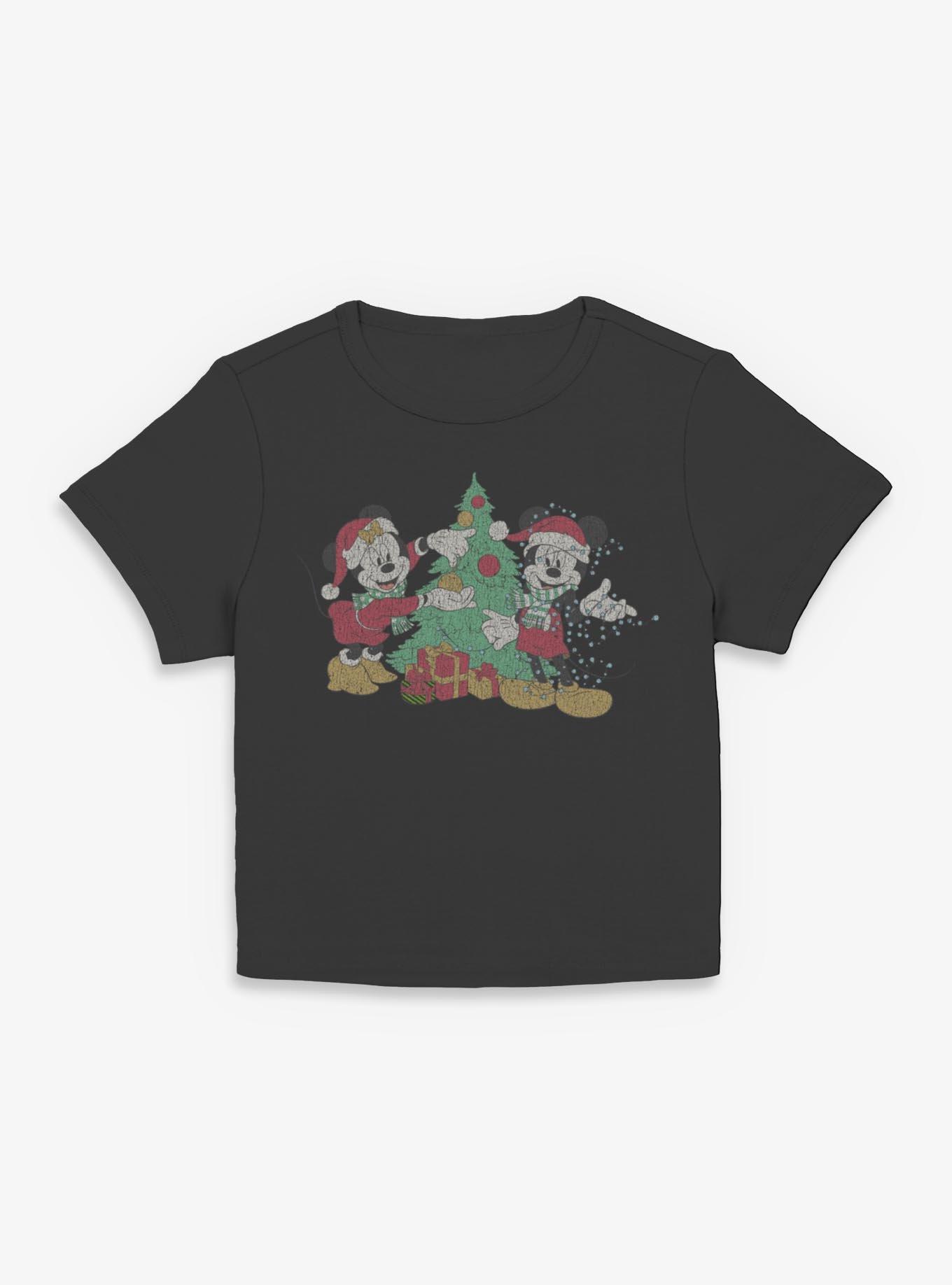 Disney Mickey Mouse & Minnie Christmas Couple Vintage Style Women Baby T-Shirt, , hi-res
