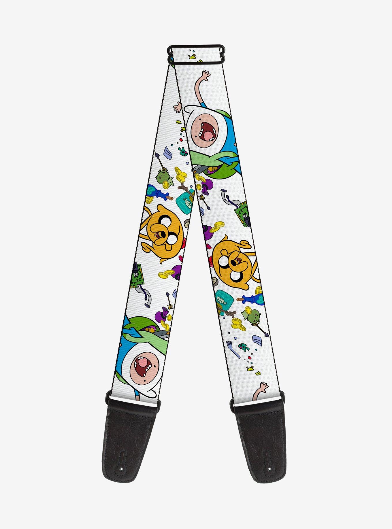 Adventure Time Jake and Finn Open Pack Pose Guitar Strap, , hi-res