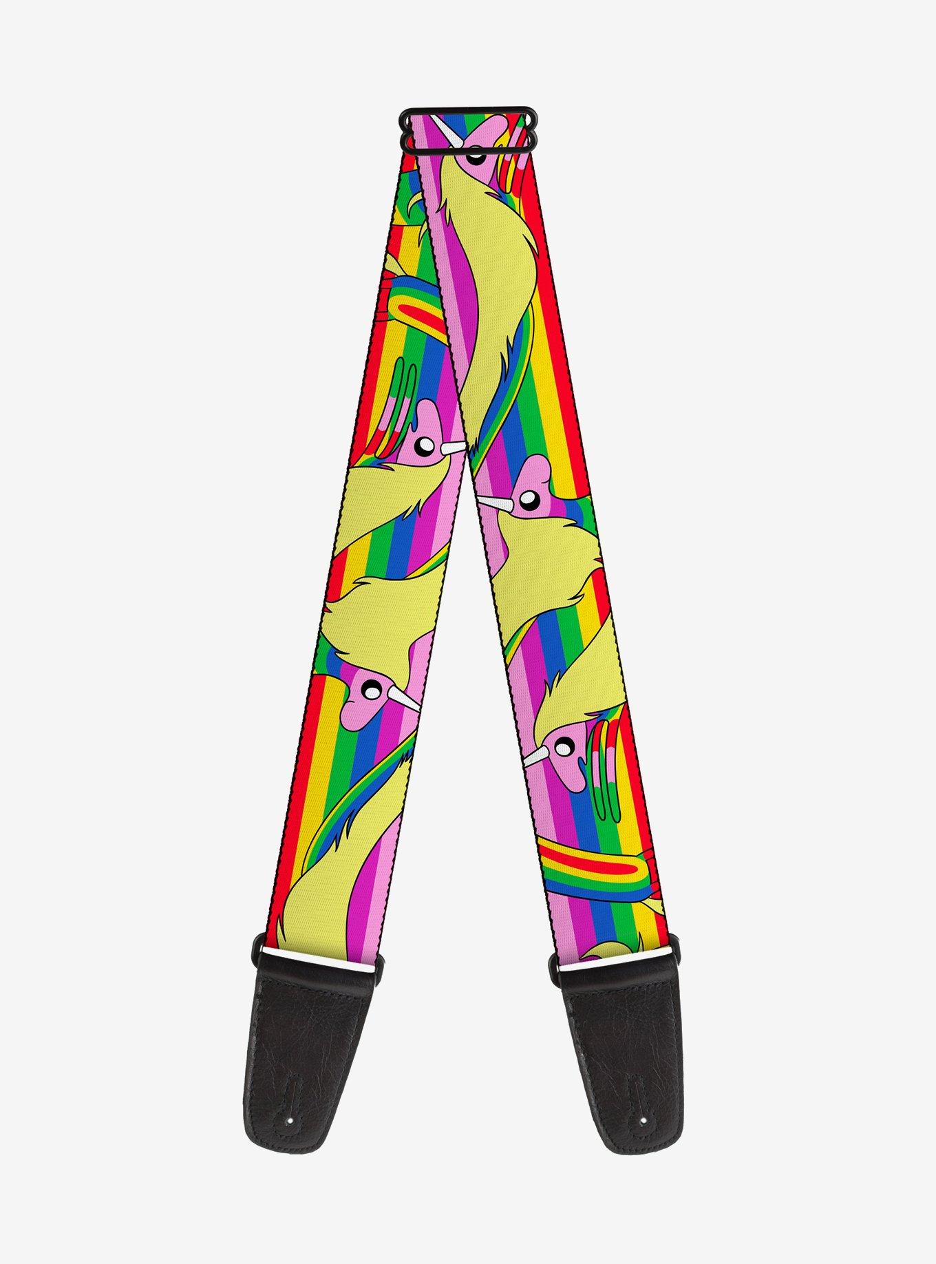 Adventure Time Lady Raincorn Poses Stripe Rainbow Guitar Strap, , hi-res