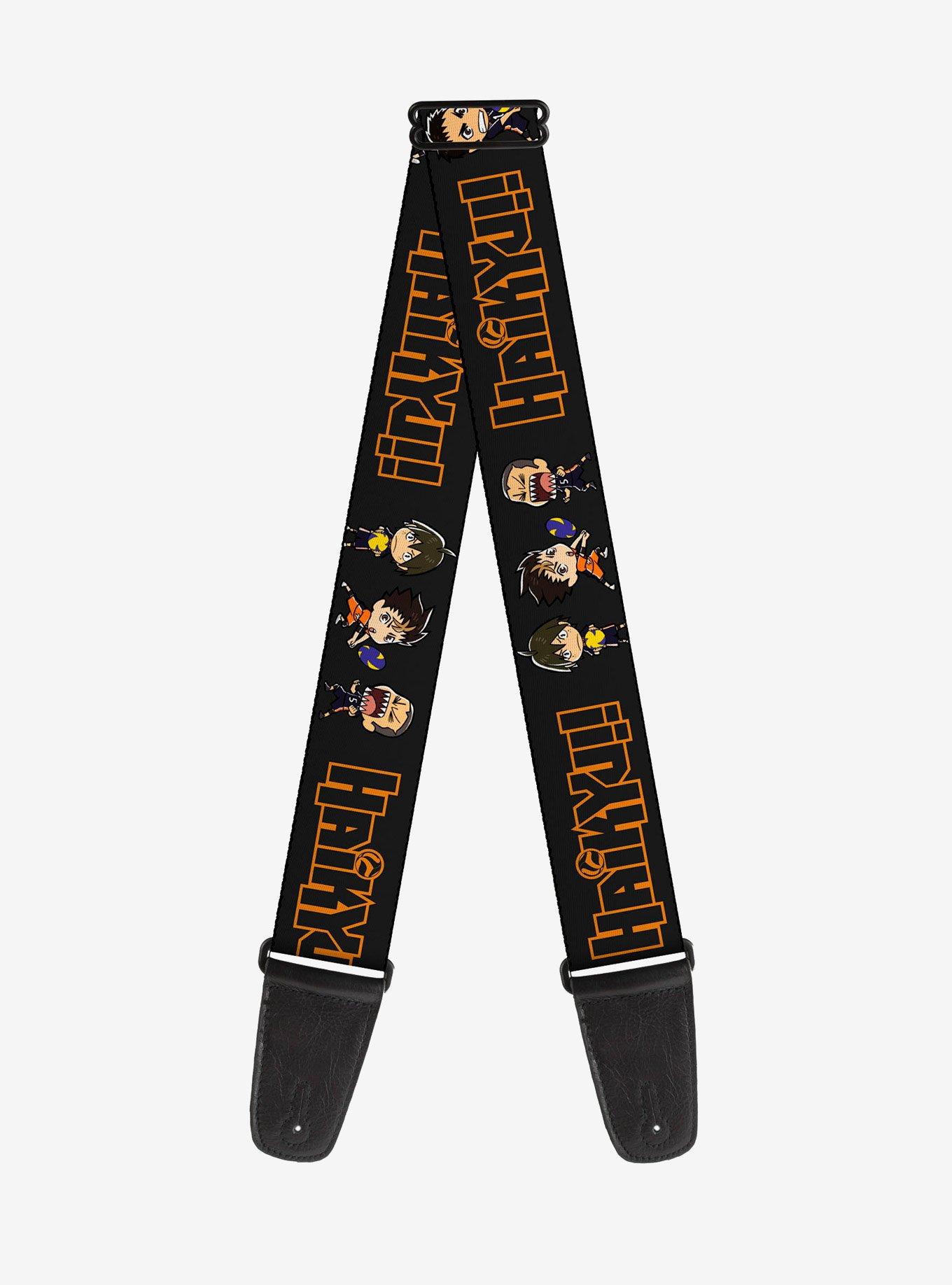 Haikyu!! Title Logo Chibi Karasuno High Player Pose Guitar Strap, , hi-res