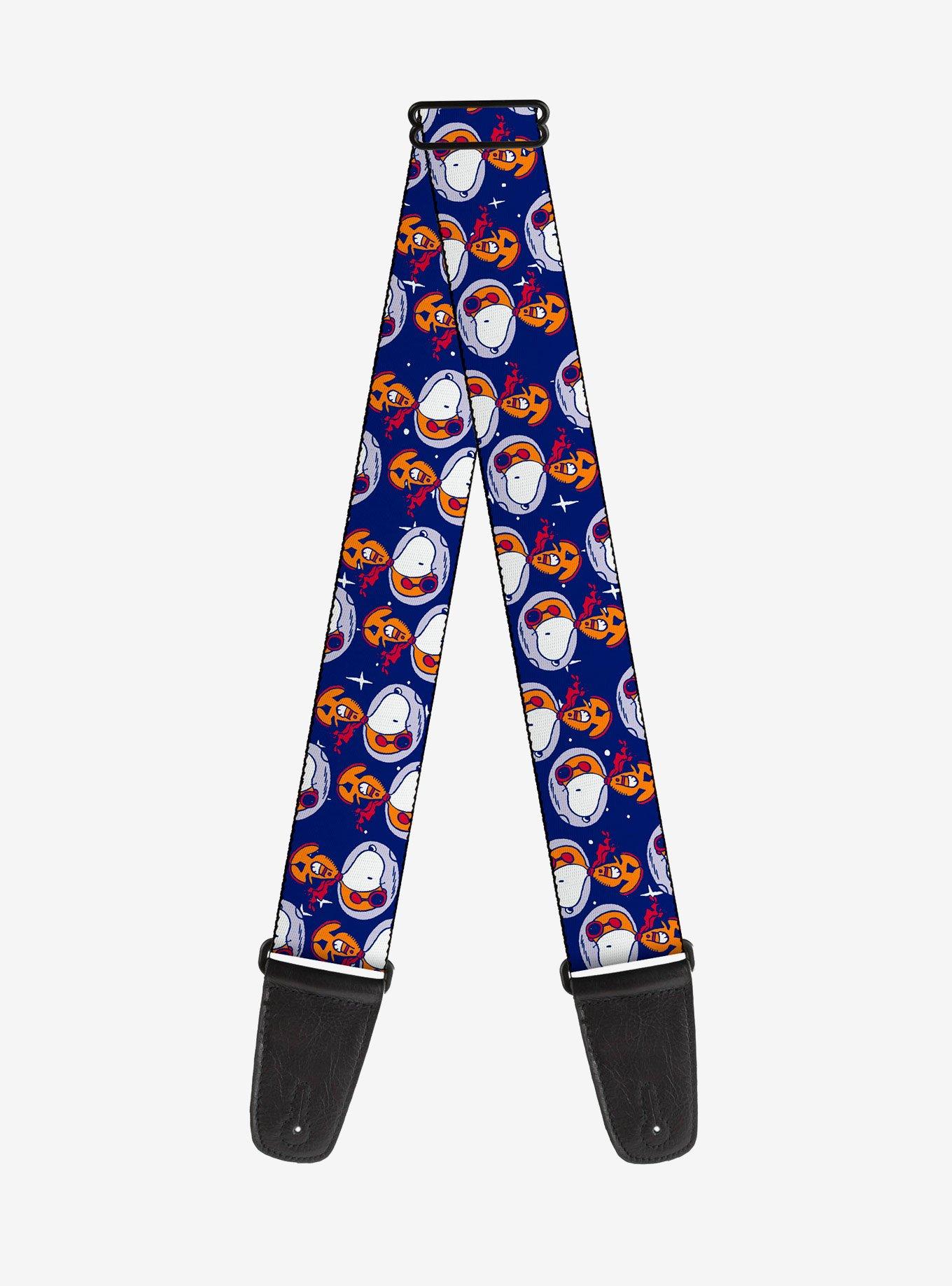 Peanuts Astronaut Snoopy Walking Pose Scattered Guitar Strap, , hi-res