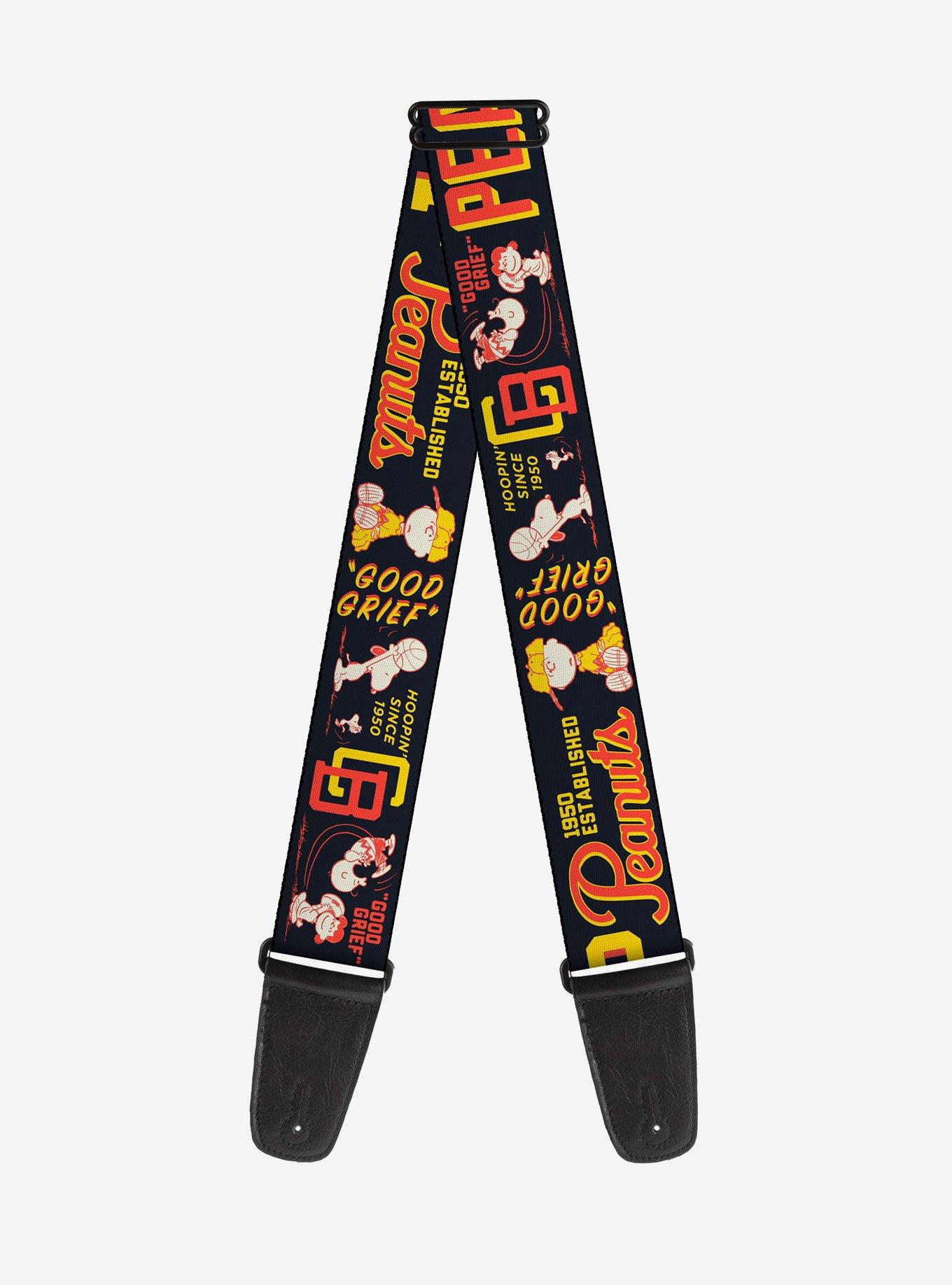 Peanuts Athletic Club Poses and Quotes Guitar Strap, , hi-res