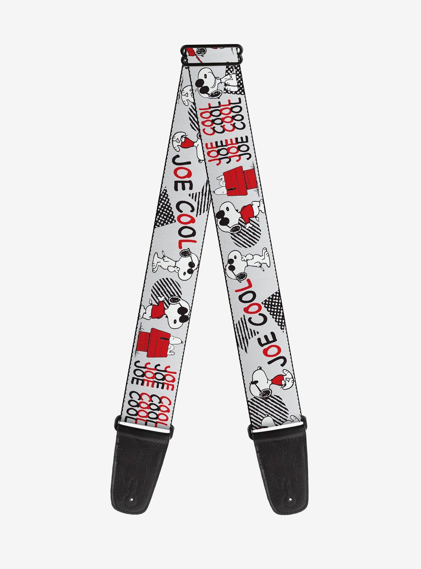 Peanuts Joe Cool Snoopy Poses and Text Guitar Strap, , hi-res