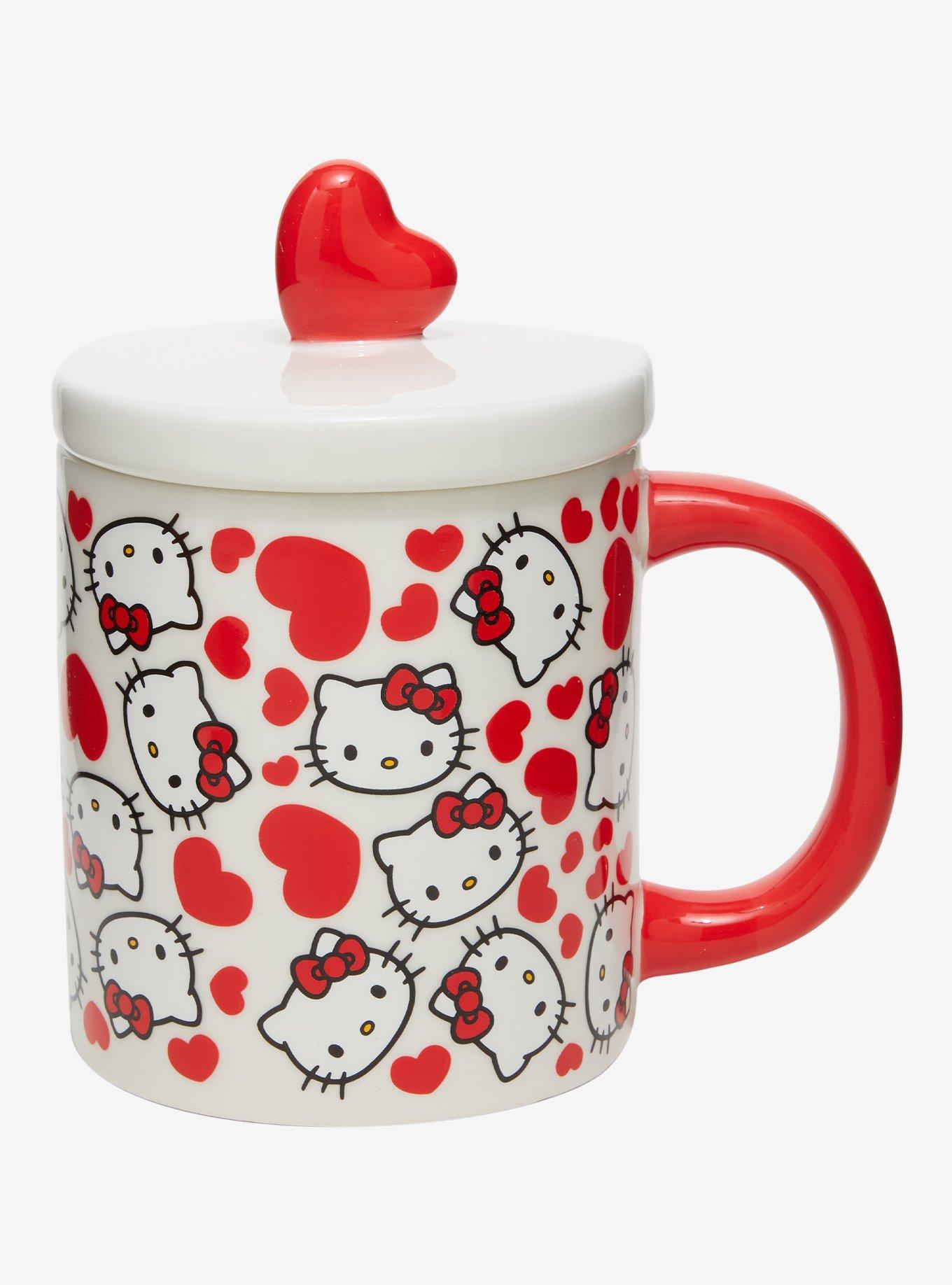 Hello Kitty Hearts Lidded Mug, , hi-res