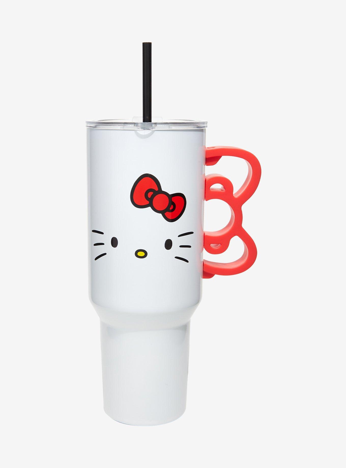 Hello Kitty Bow Handle Stainless Steel Travel Cup, , hi-res