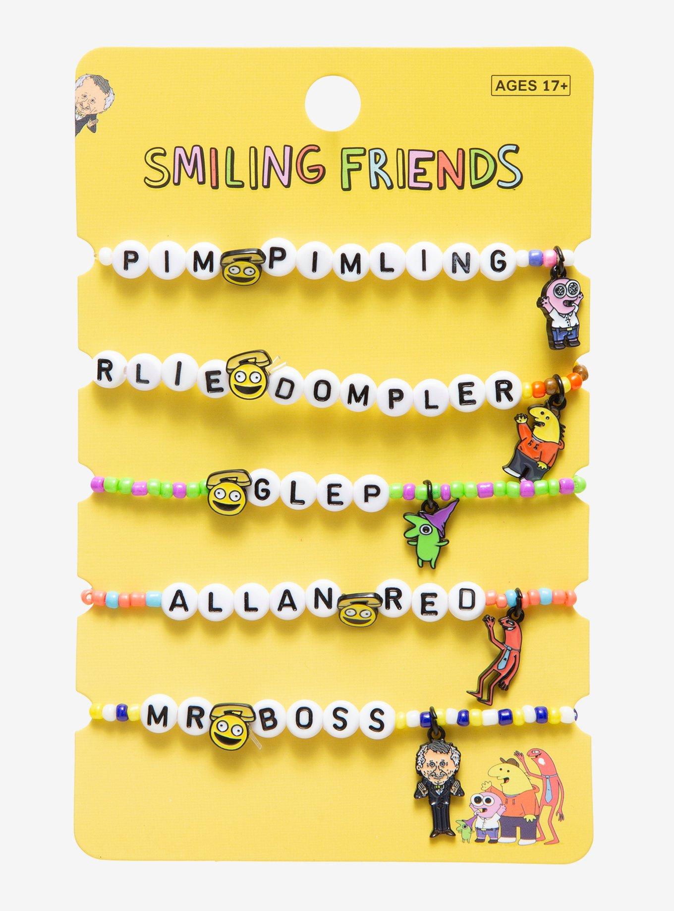 Smiling Friends Character Bead Bracelet Set, , hi-res