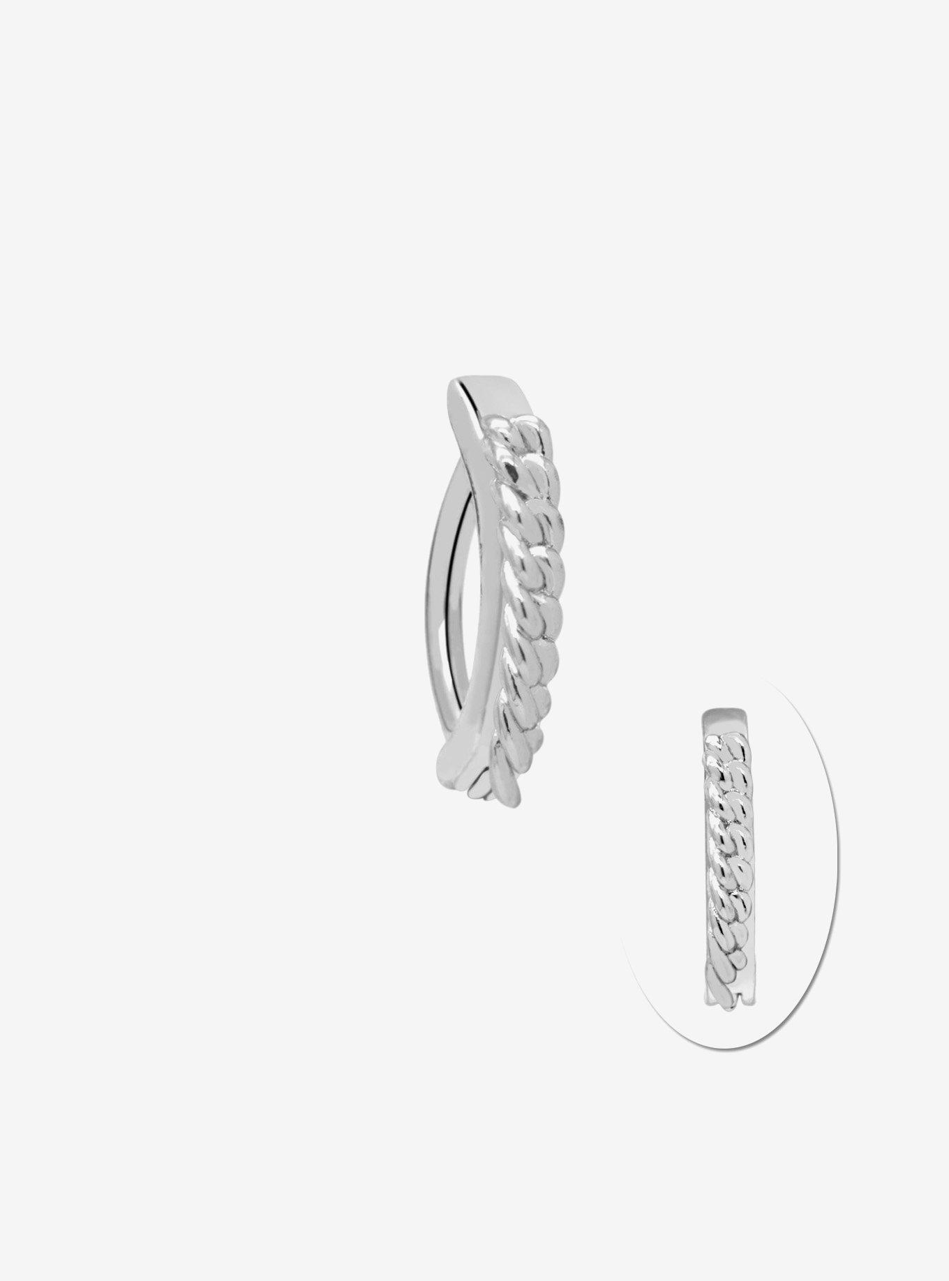 Steel Silver Chain Link Hinged Clicker, , hi-res