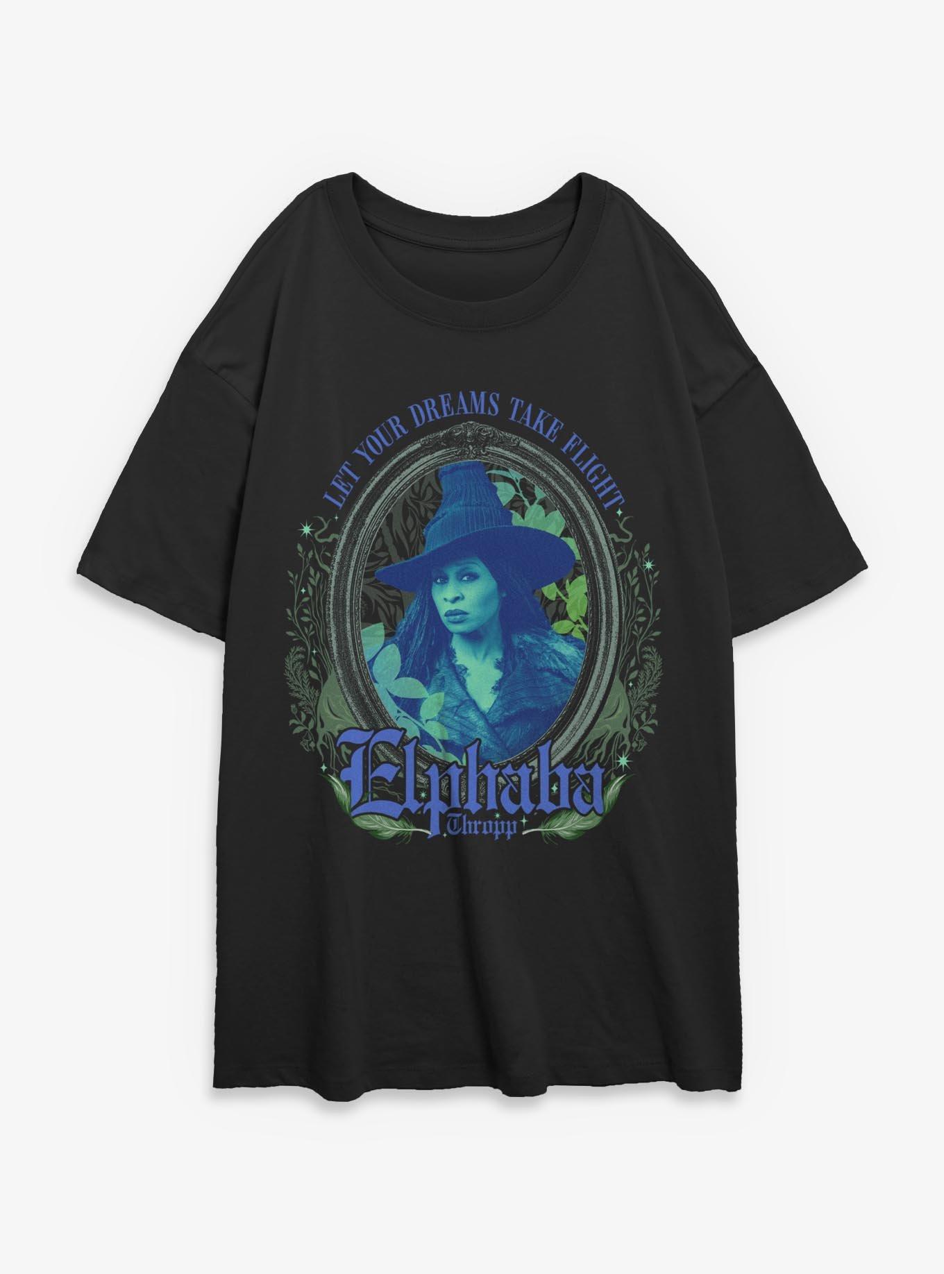Wicked: For Good Elphaba Dreams Take Flight Womens Oversized T-Shirt BoxLunch Exclusive, , hi-res