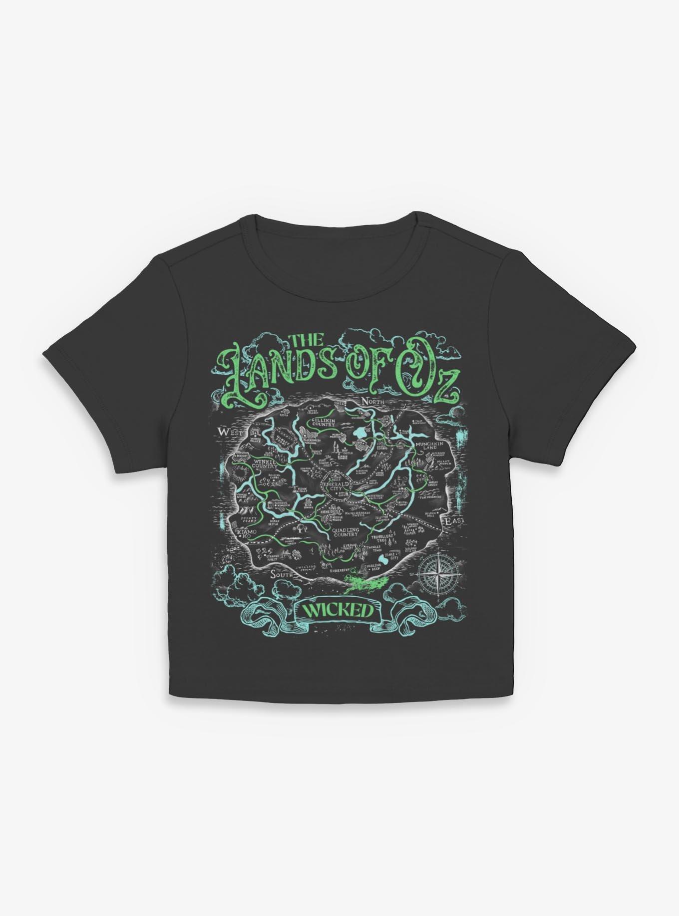 Wicked: For Good The Lands Of Oz Map Womens Baby T-Shirt BoxLunch Exclusive