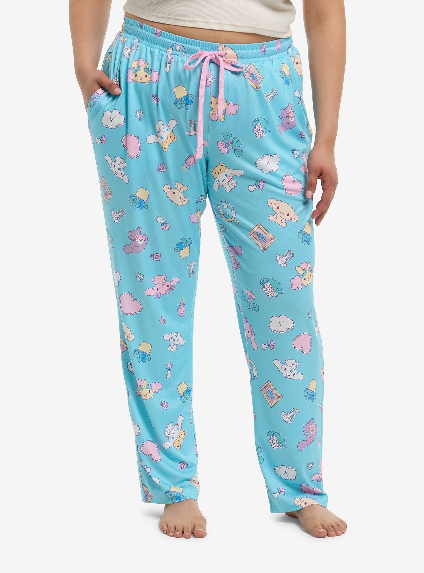 Cinnamoroll Sleepover Girls Pajama Pants Plus Size, , hi-res