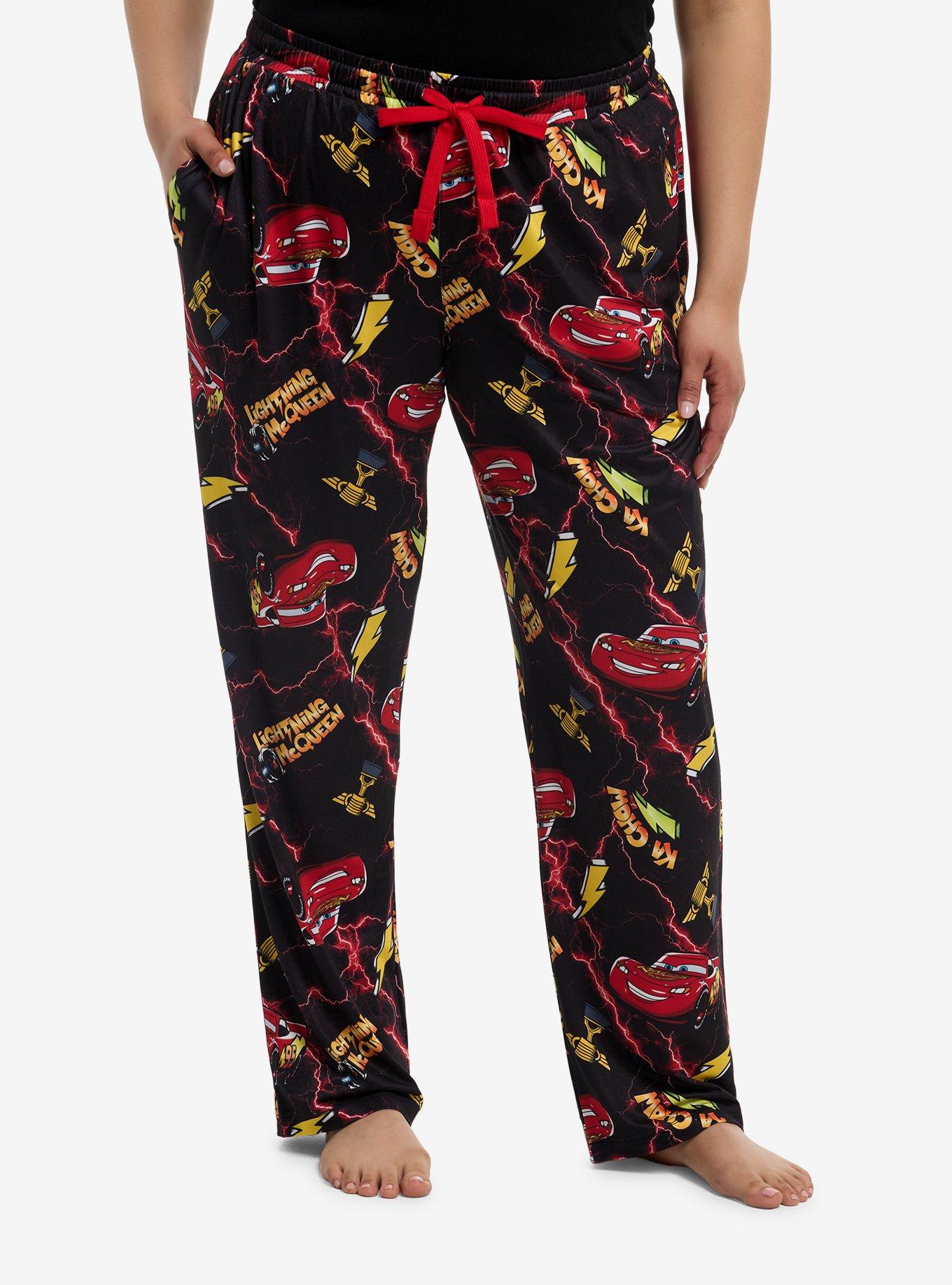 Disney Pixar Cars Lightning McQueen Pajama Pants Plus Size