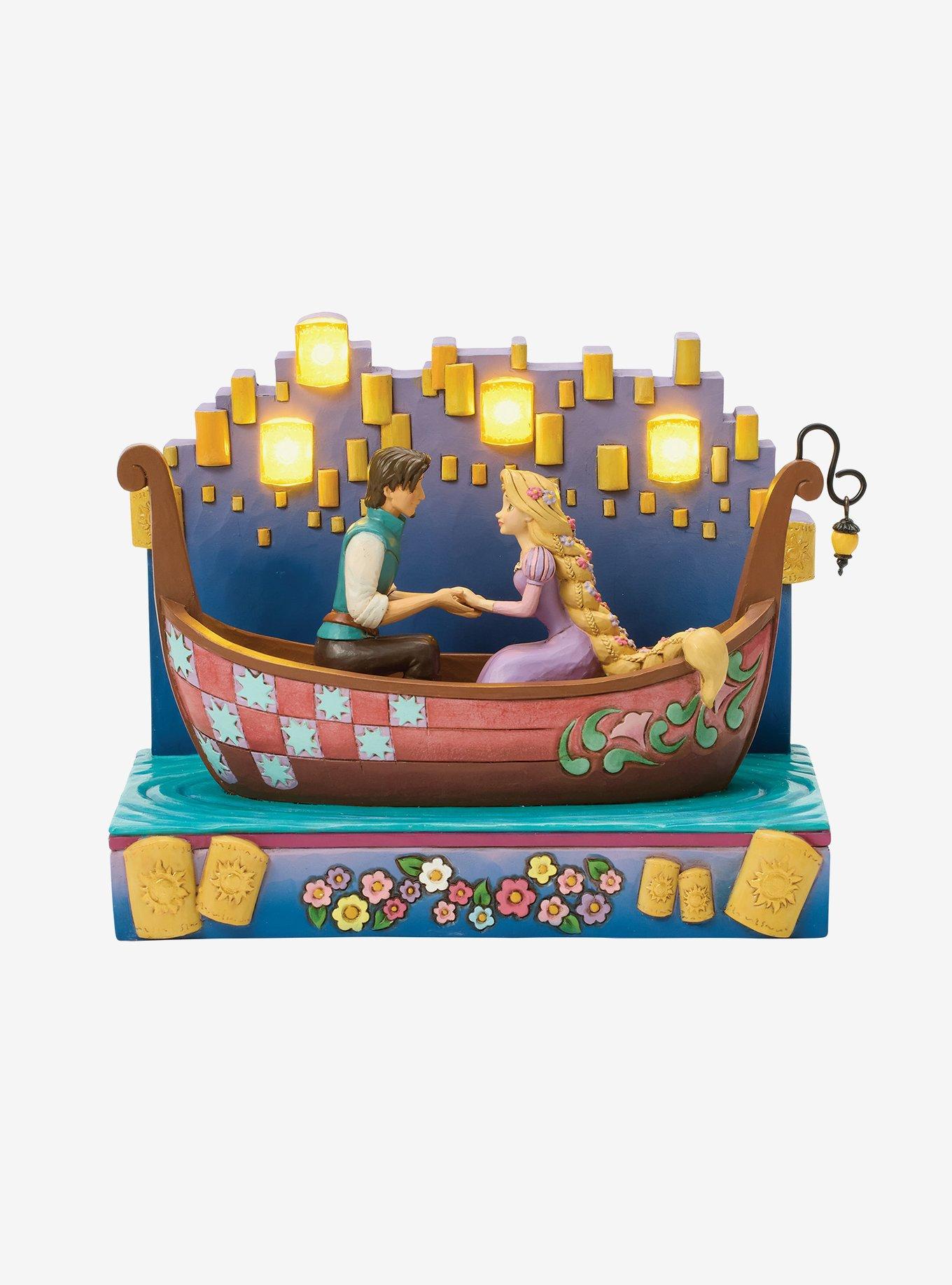 Disney Jim Shore Traditions Tangled Boat with LED Lanterns Figurine , , hi-res