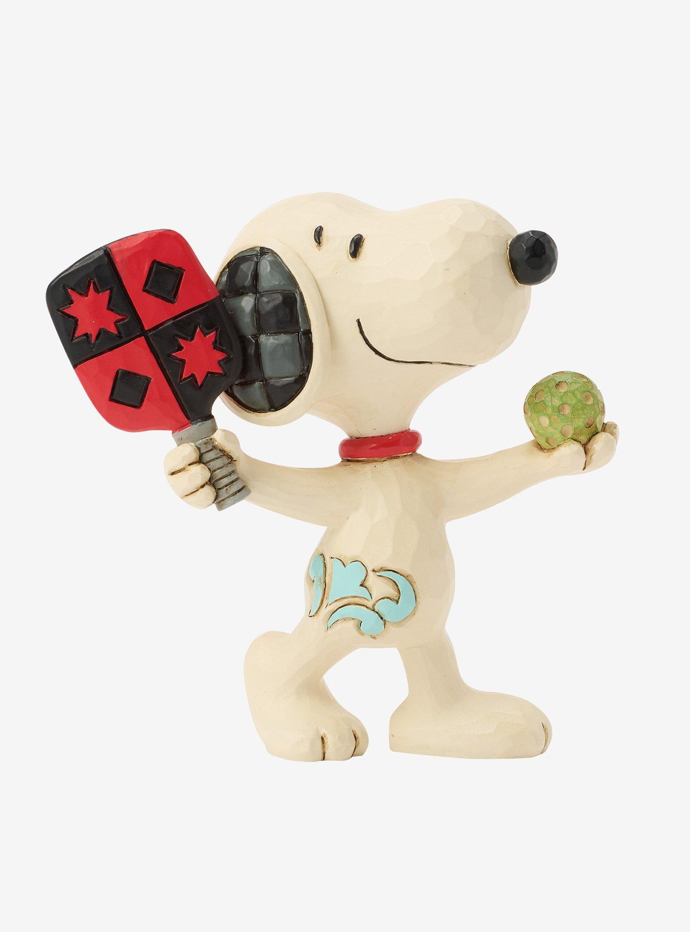 Jim Shore Peanuts Mini Snoopy Playing Pickleball Figurine , , hi-res
