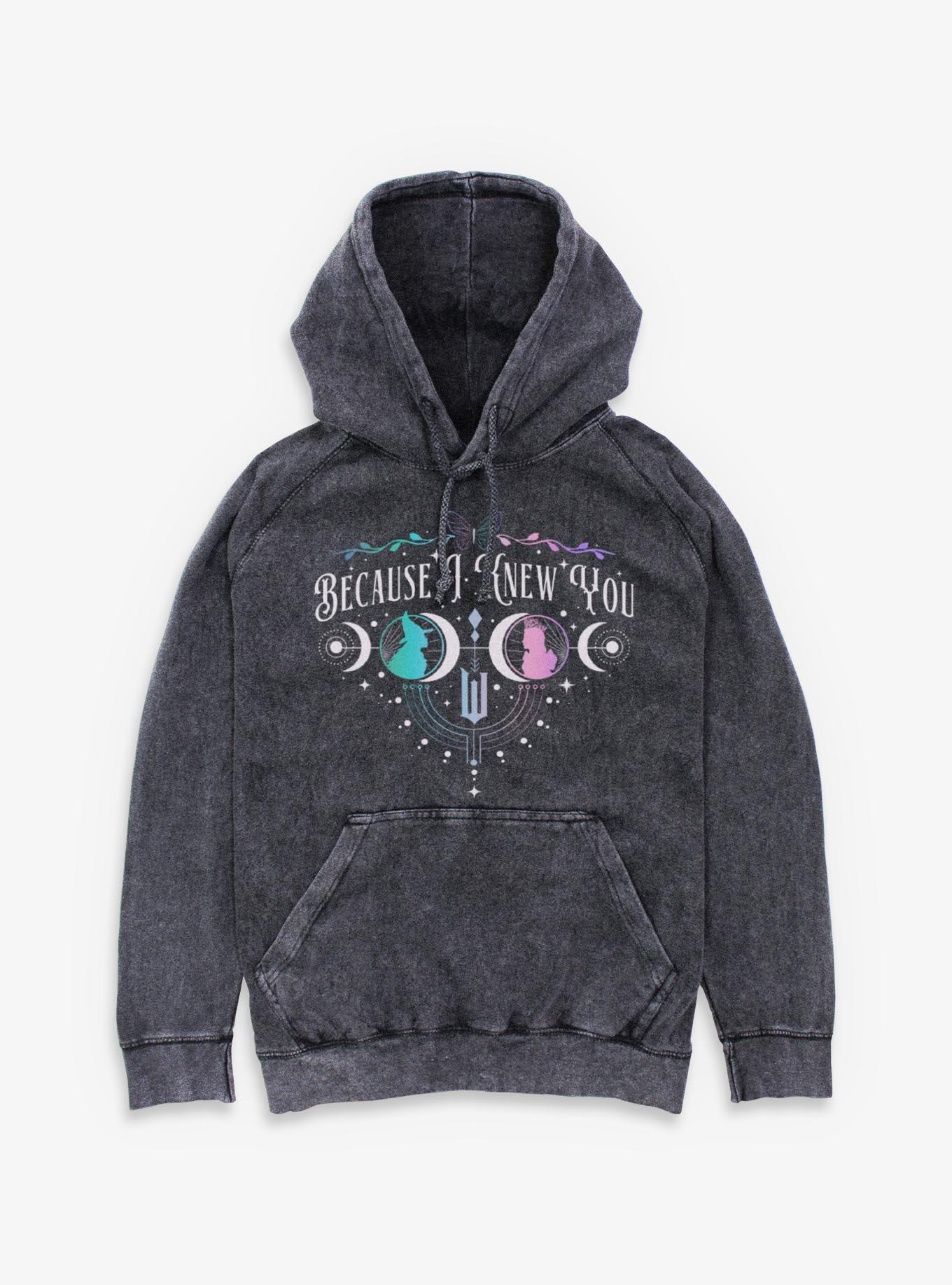 NULL Wicked: For Good Because I Knew You Glinda & Elphaba Moon & Stars Mineral Wash Hoodie Hot Topic Exclusive