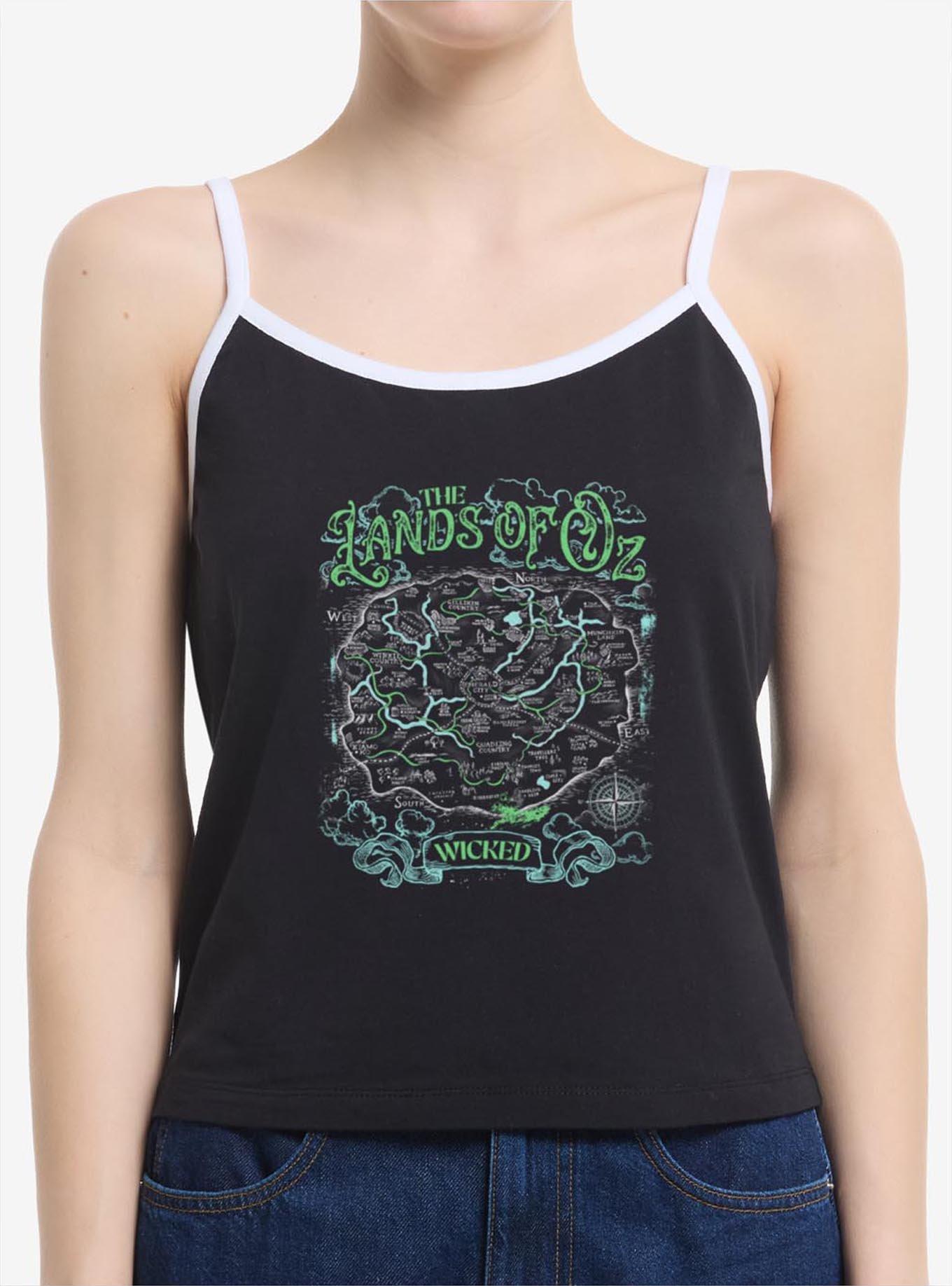 Wicked: For Good The Lands Of Oz Map Girls Cami Tank Hot Topic Exclusive, , hi-res