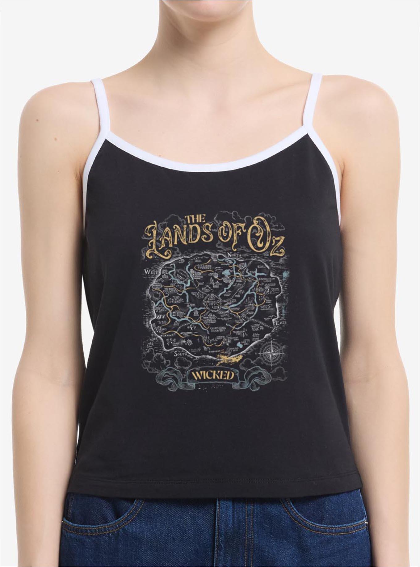 Wicked: For Good The Lands Of Oz Map Girls Cami Tank Hot Topic Exclusive, , hi-res