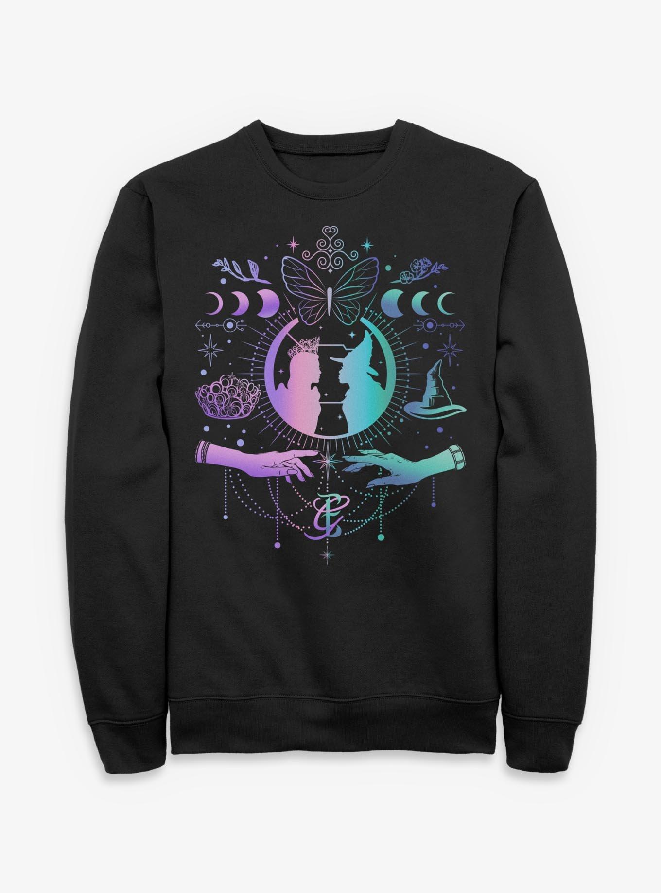 Wicked: For Good Glinda & Elphaba Moon & Stars Sweatshirt Hot Topic Exclusive, , hi-res