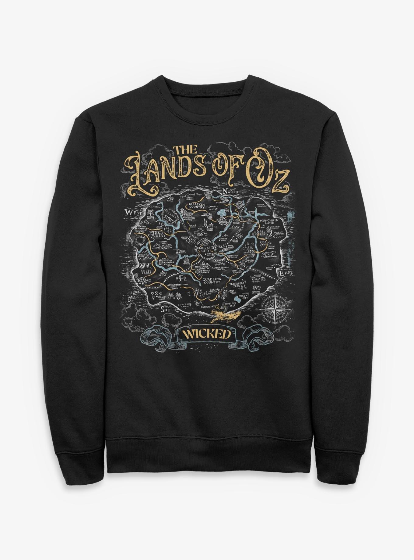 NULL Wicked: For Good The Lands Of Oz Map Sweatshirt Hot Topic Exclusive
