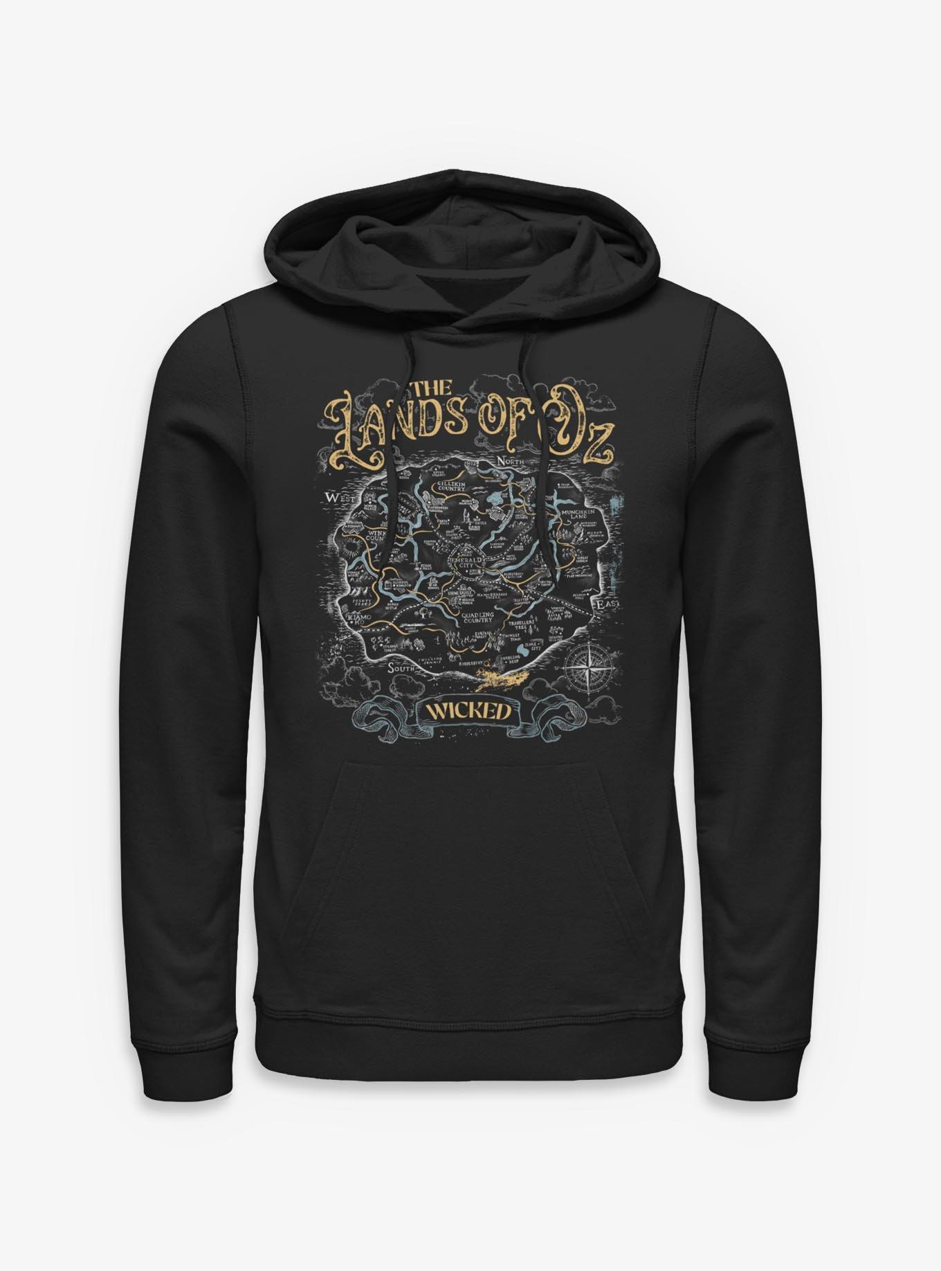 NULL Wicked: For Good The Lands Of Oz Map Hoodie Hot Topic Exclusive