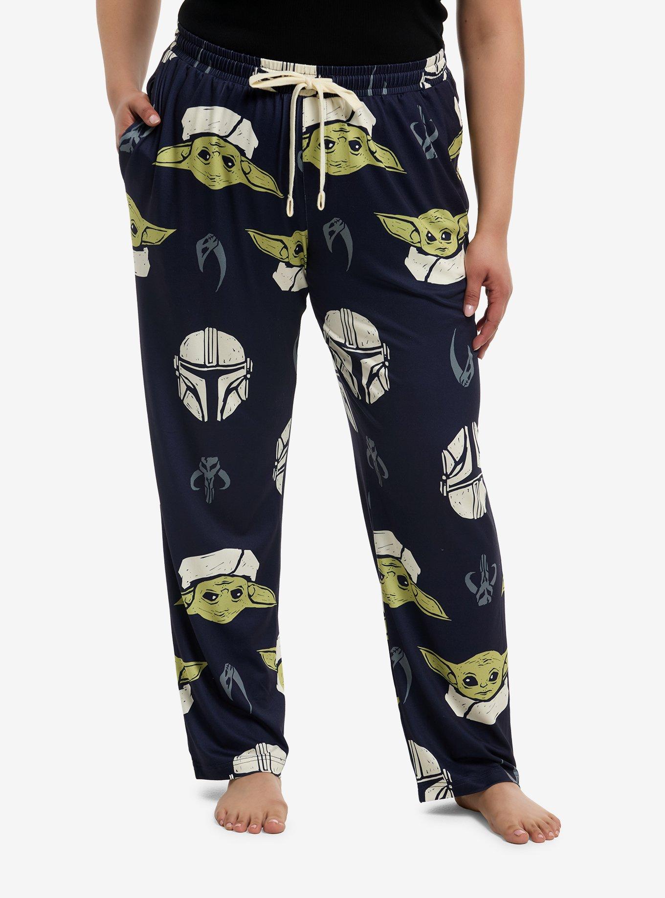 Star Wars The Mandalorian Grogu & Din Djarin Pajama Pants Plus Size, , hi-res
