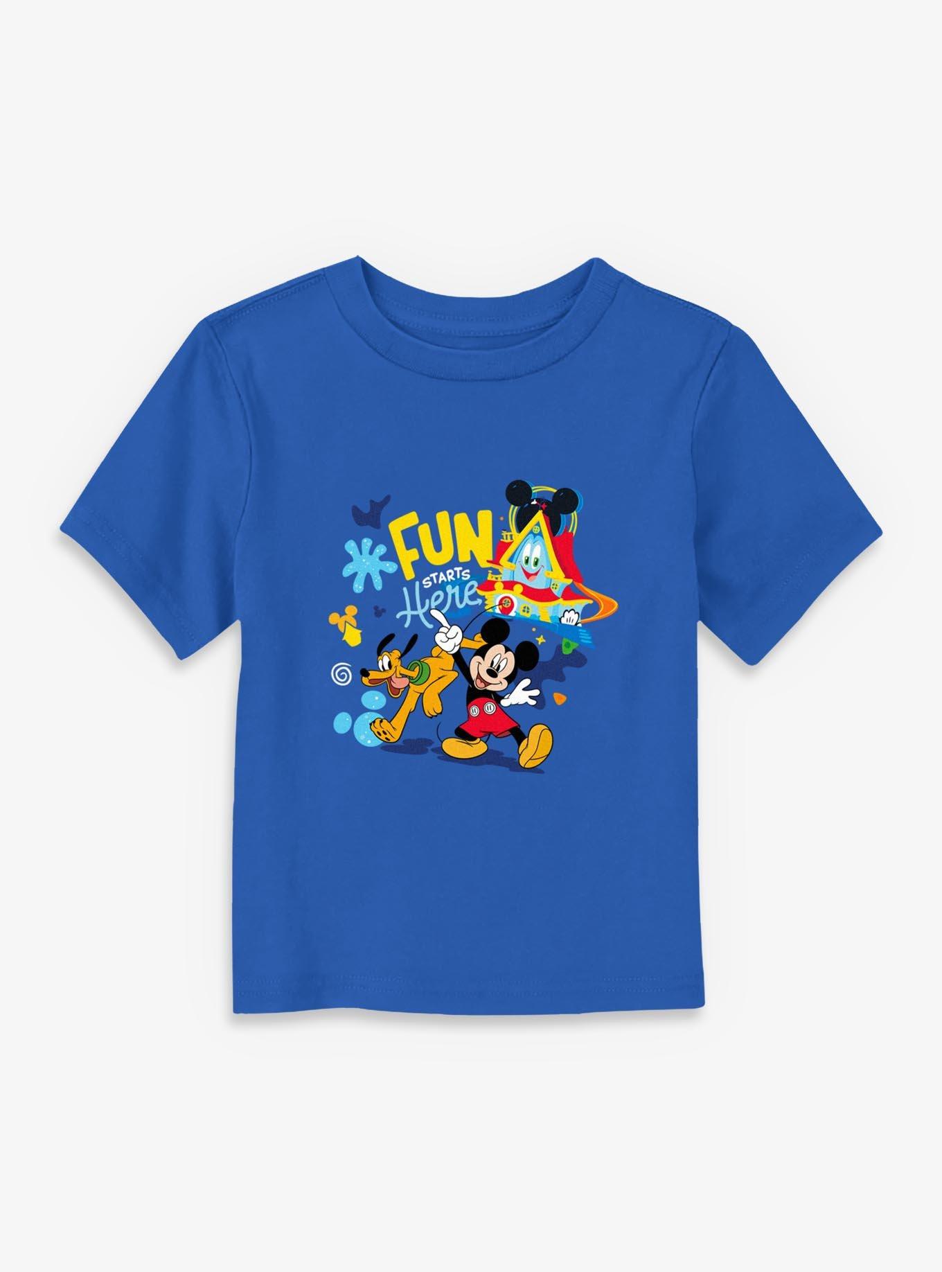 Disney Mickey Mouse & Pluto Fun Starts Here Toddler T-Shirt, , hi-res