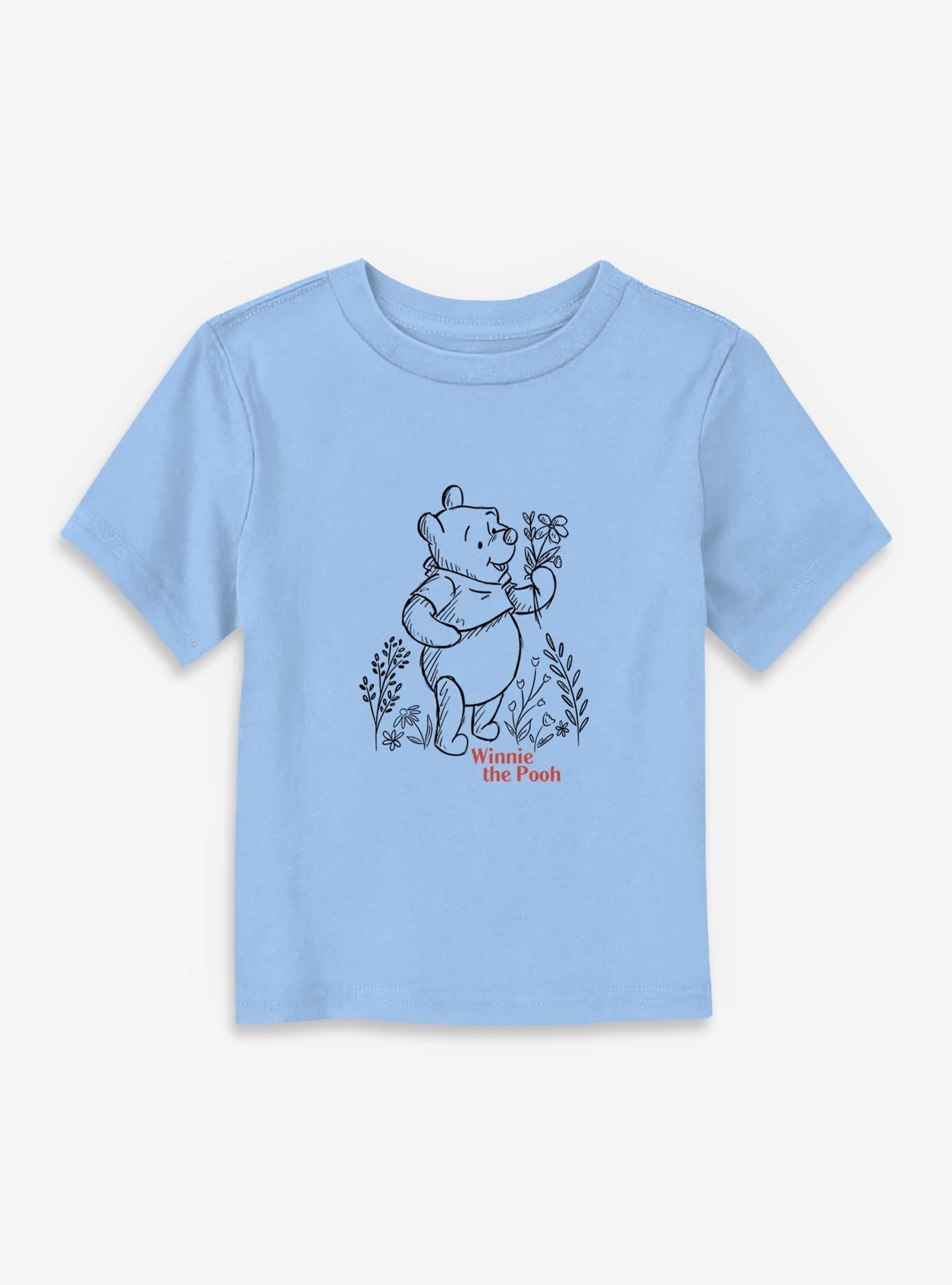 Disney Winnie The Pooh With Flowers Toddler T-Shirt, , hi-res