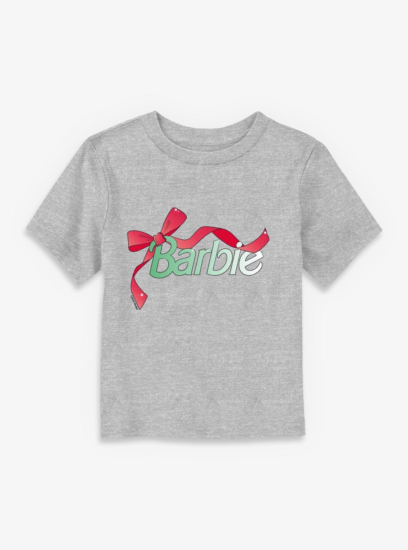 Barbie Holiday Logo Ribbon Toddler T-Shirt, , hi-res