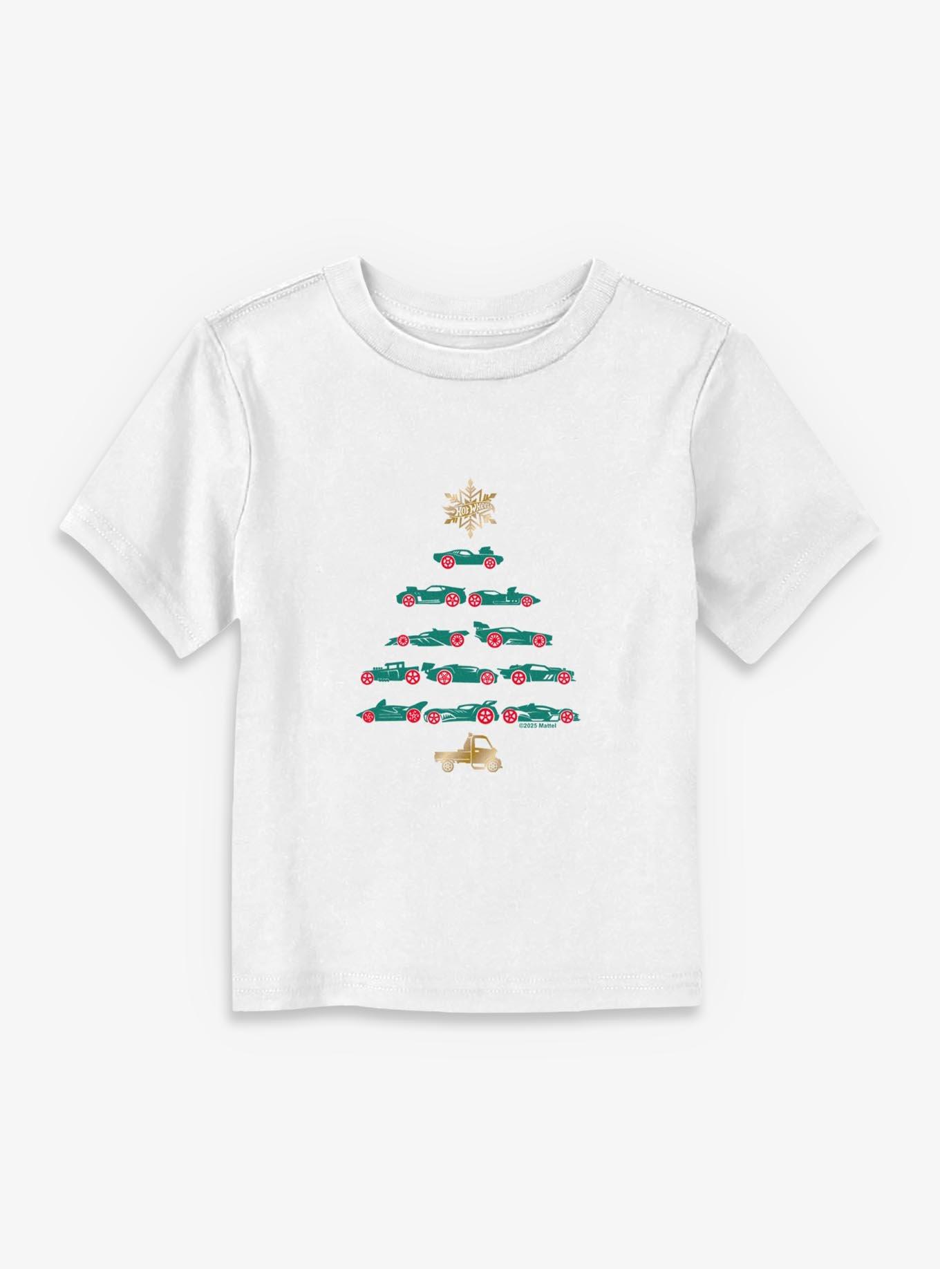 Hot Wheels Cars Christmas Tree Toddler T-Shirt, , hi-res