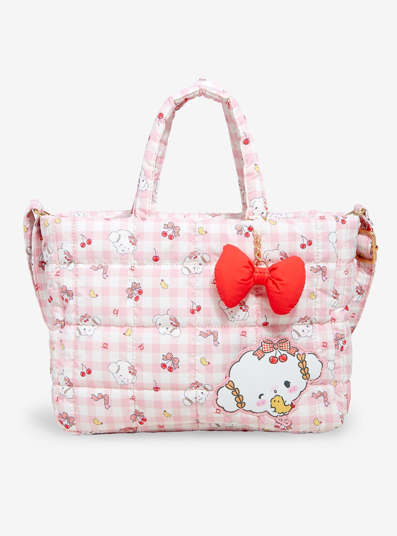 Cogimyun Gingham Cherry Puffer Shoulder Bag, , hi-res