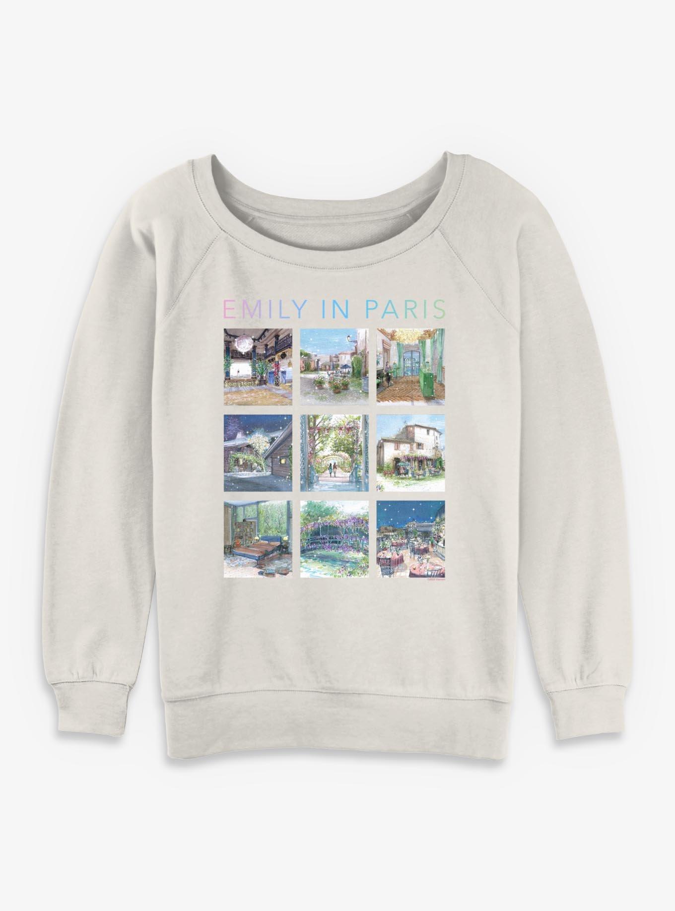 Emily In Paris Illustrations Girls Slouchy Sweatshirt