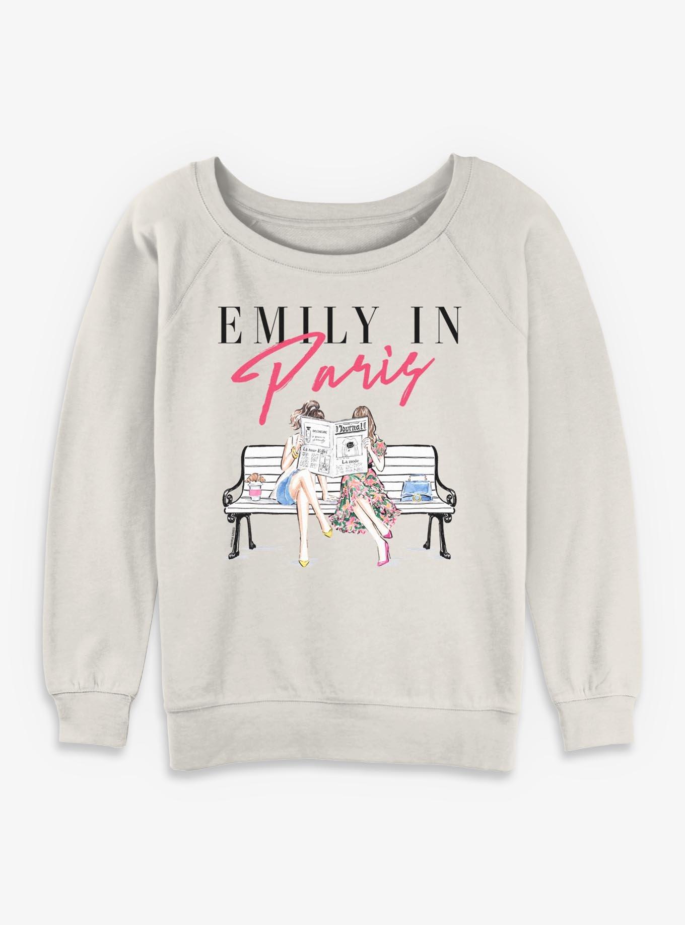 Emily In Paris Journal Reading Girls Slouchy Sweatshirt, , hi-res