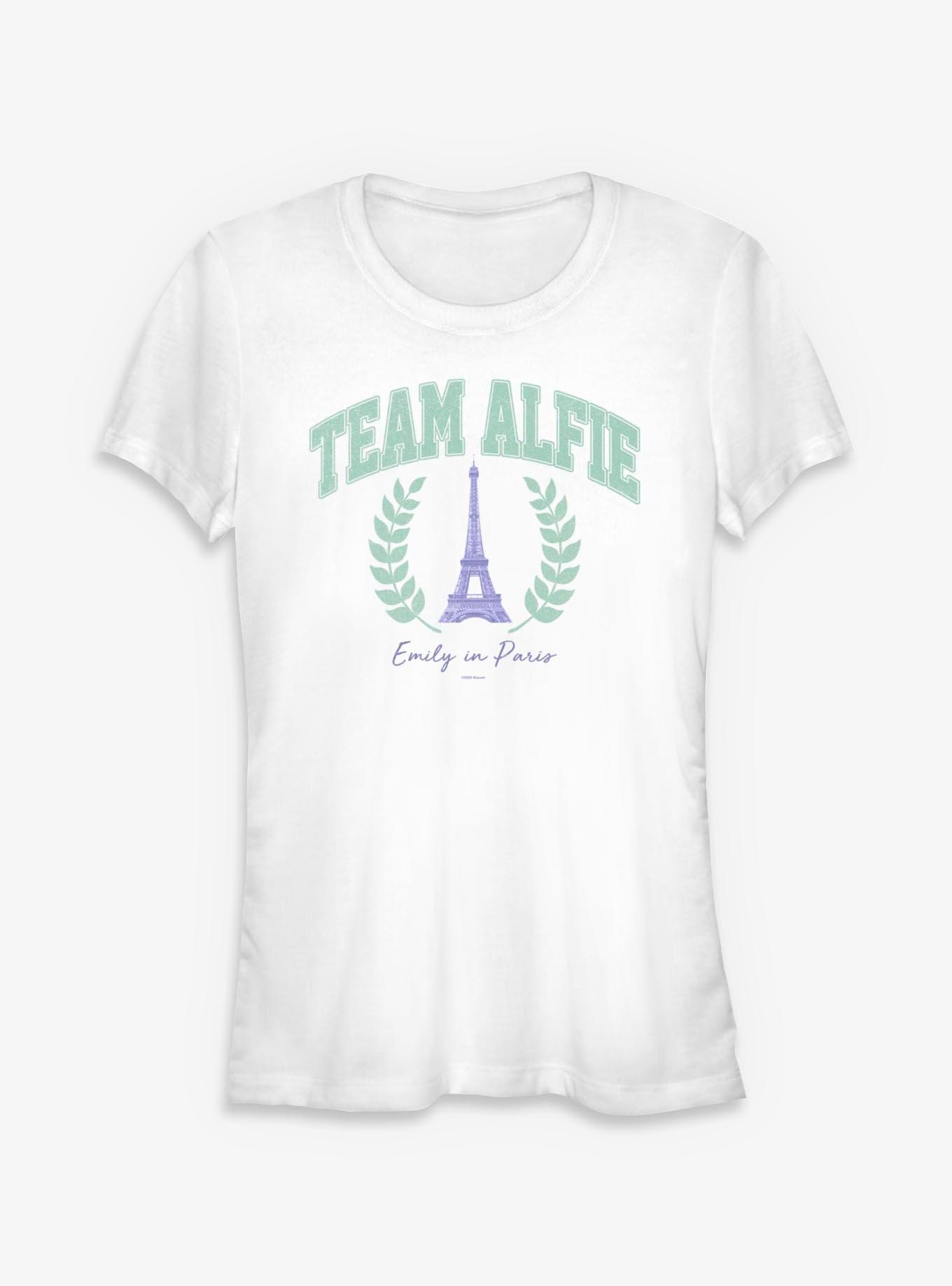 Emily In Paris Team Alfie Collegiate Girls T-Shirt, WHITE, hi-res view 1