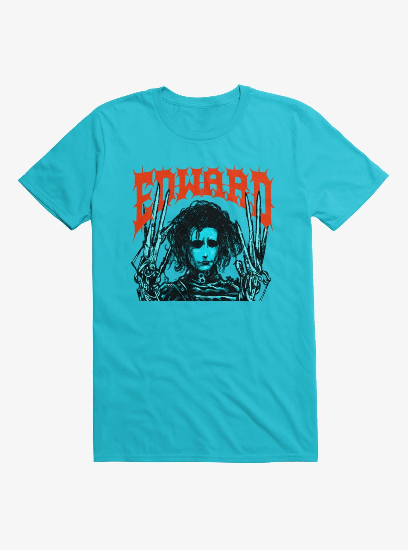 Edward Scissorhands Metal Edward T-Shirt, TROPICAL BLUE, hi-res