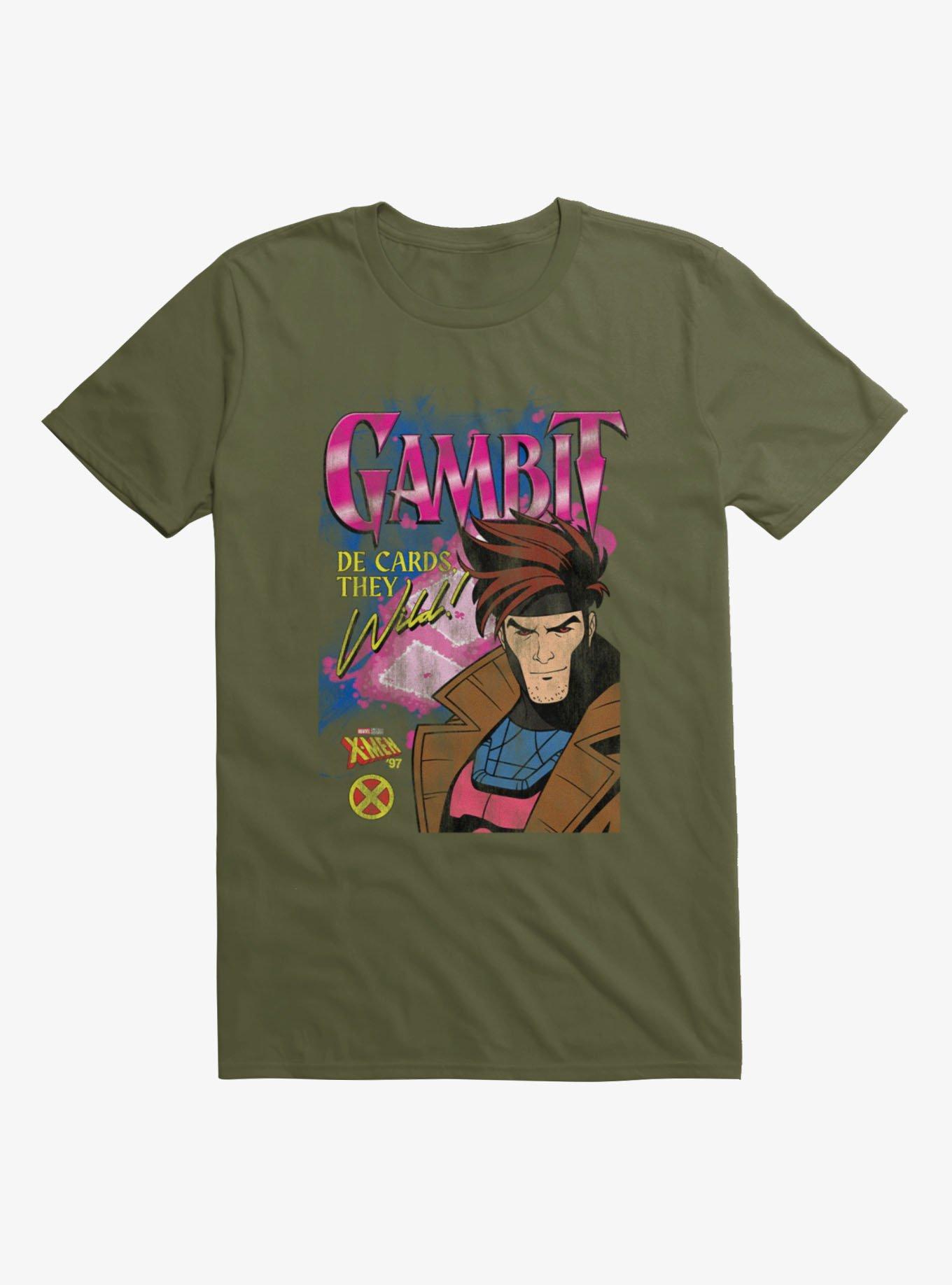 Marvel X-Men '97 Gambit Cards They Wild T-Shirt Hot Topic Exclusive, , hi-res