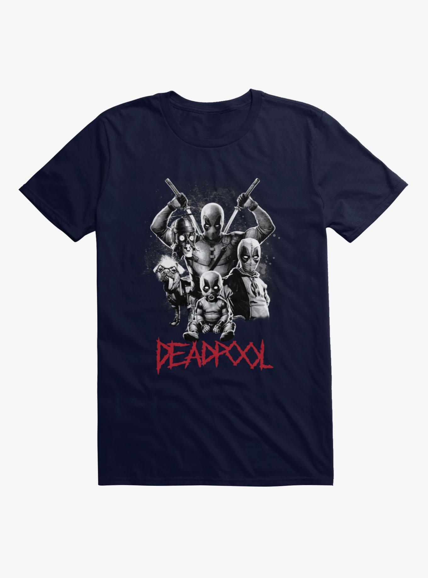 Marvel Deadpool Deadpools Collage T-Shirt Hot Topic Exclusive, , hi-res