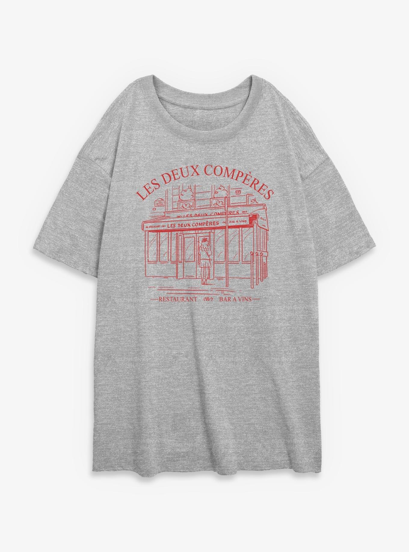 Emily In Paris Les Deux Restaurant Girls Oversized T-Shirt, ATH HTR, hi-res view 1