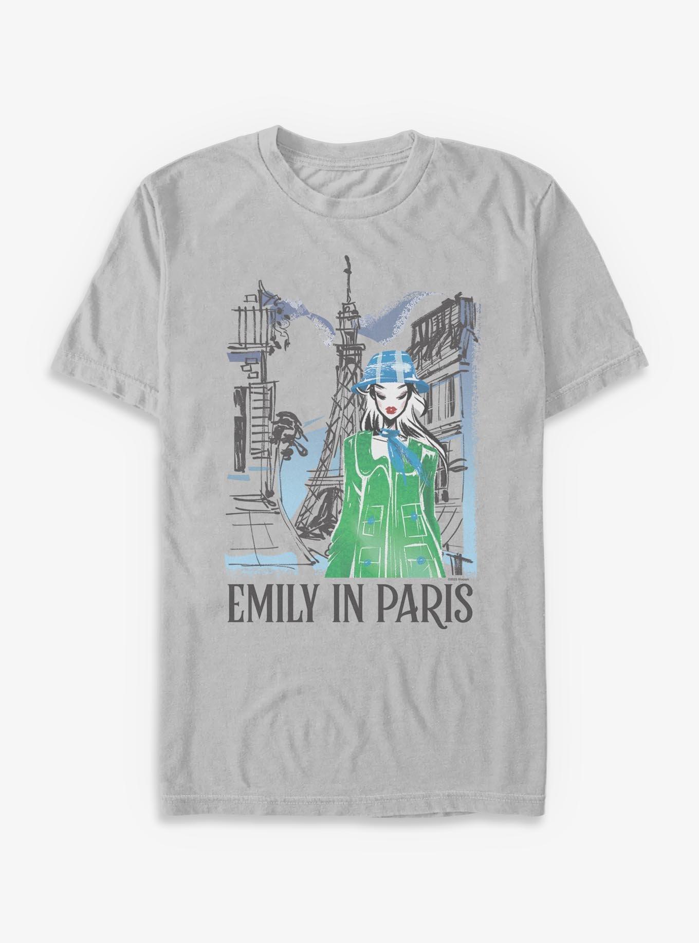 Emily In Paris Eiffel Tower Street Sketch T-Shirt