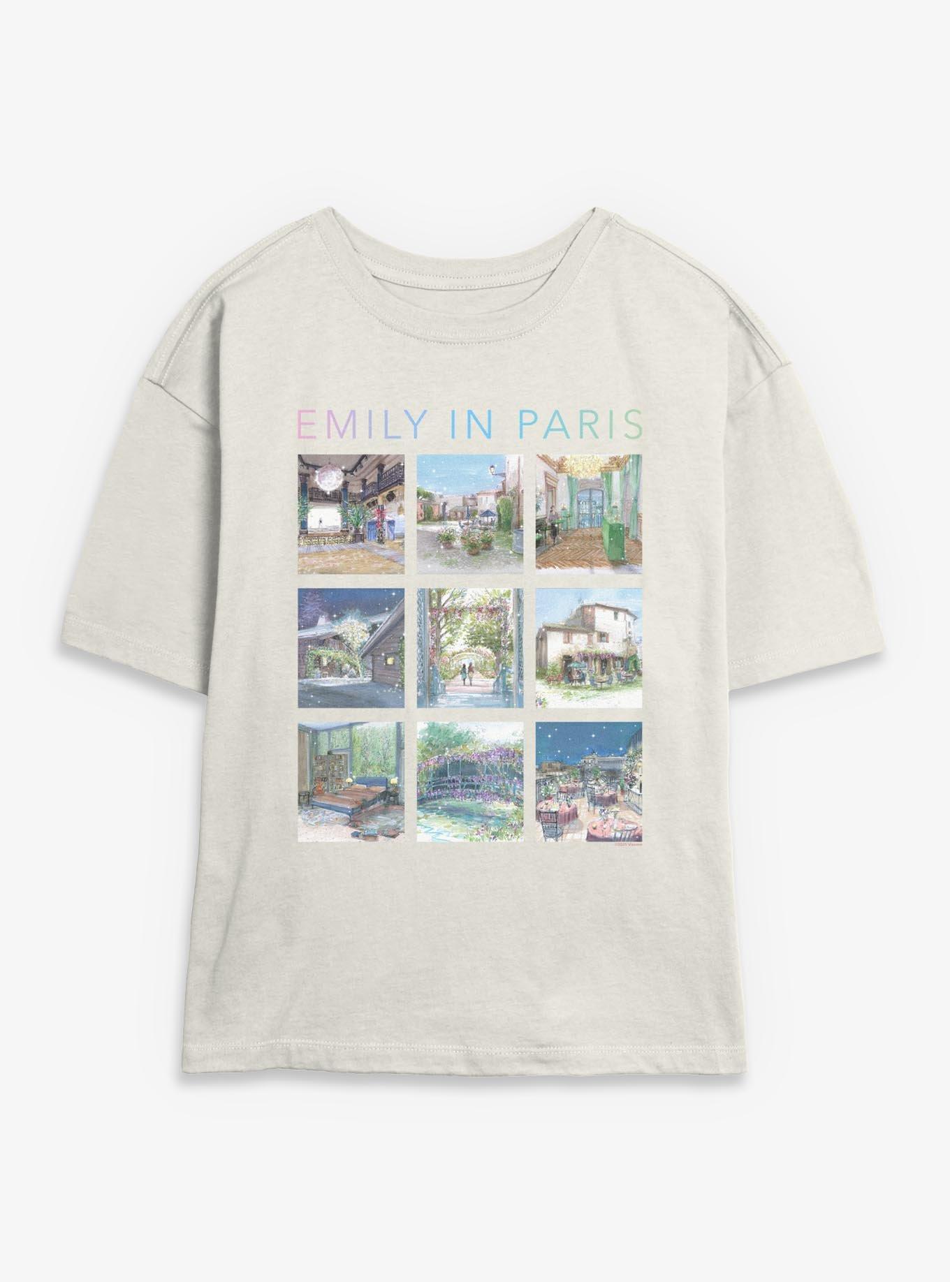 Emily In Paris Illustrations Girls Skimmer T-Shirt, , hi-res